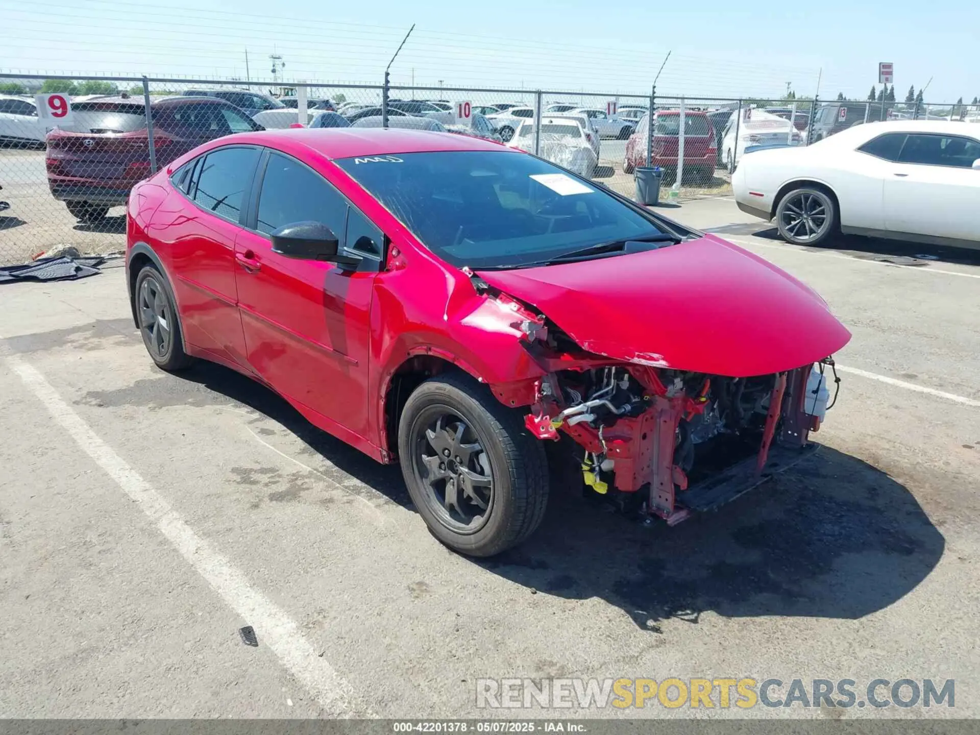 1 Photograph of a damaged car JTDACACU3P3001443 TOYOTA PRIUS PRIME 2023
