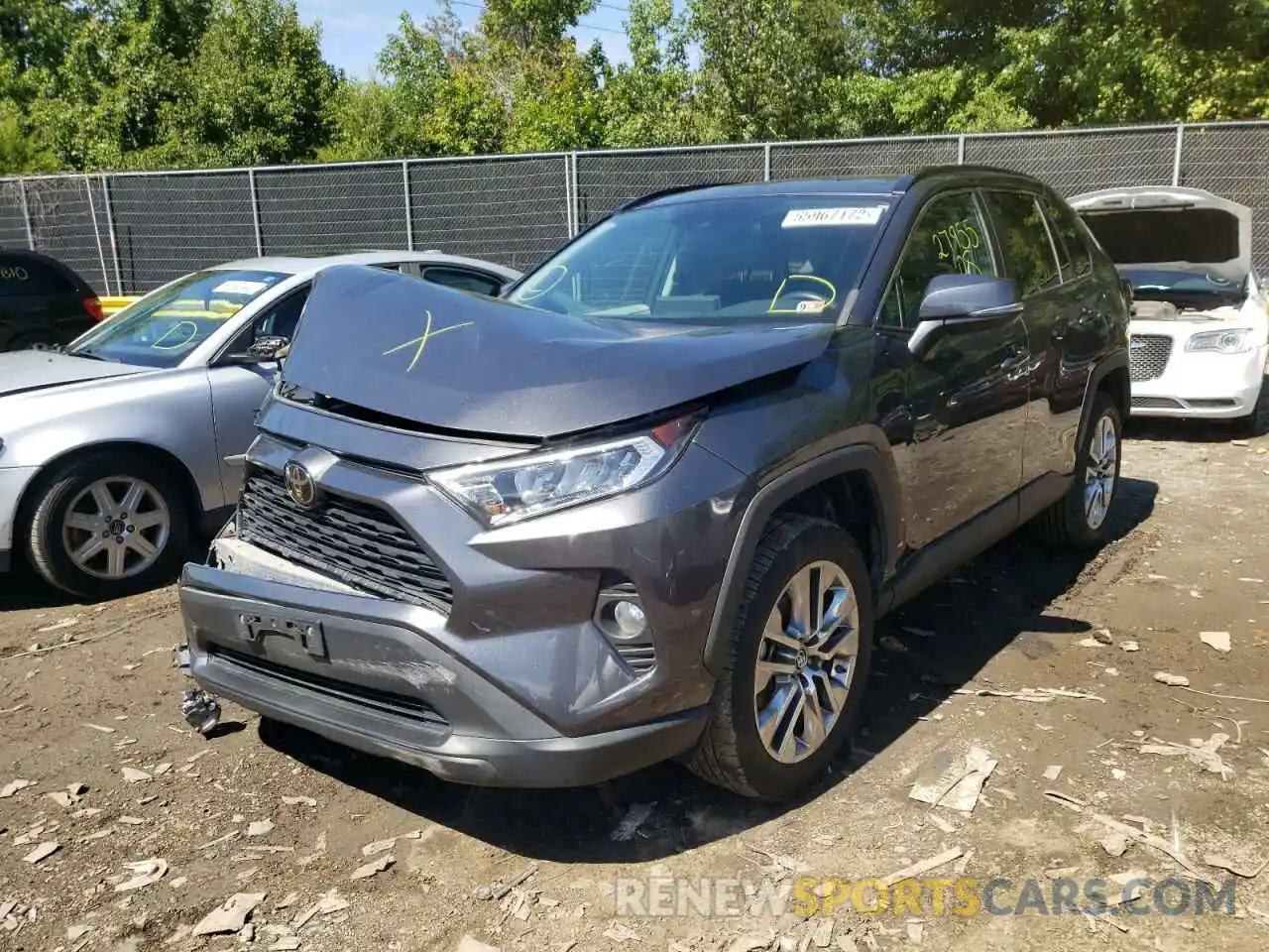 2 Photograph of a damaged car 2T3A1RFV1KC044453 TOYOTA RAV4 2019