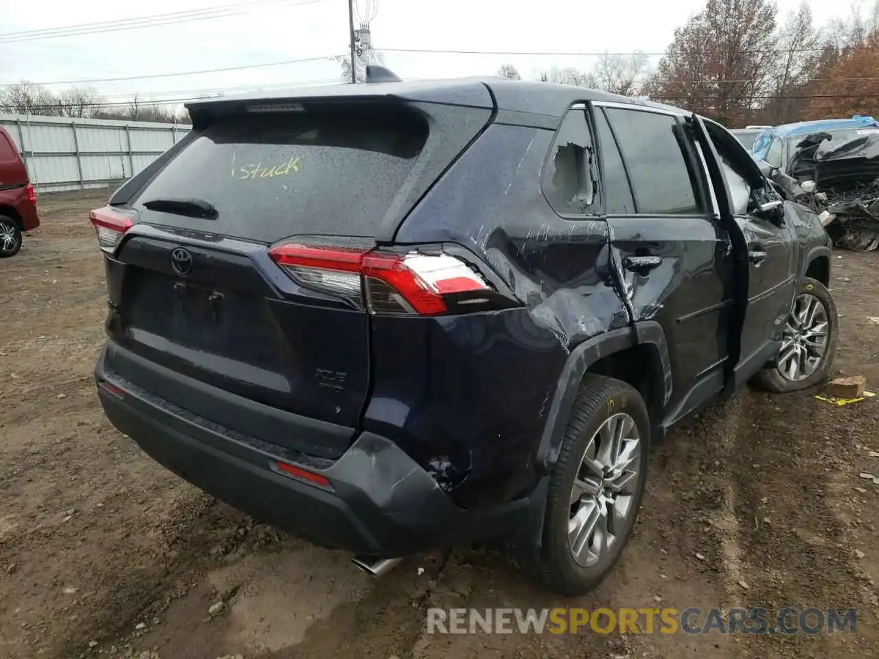 4 Photograph of a damaged car 2T3A1RFV9KC045561 TOYOTA RAV4 2019