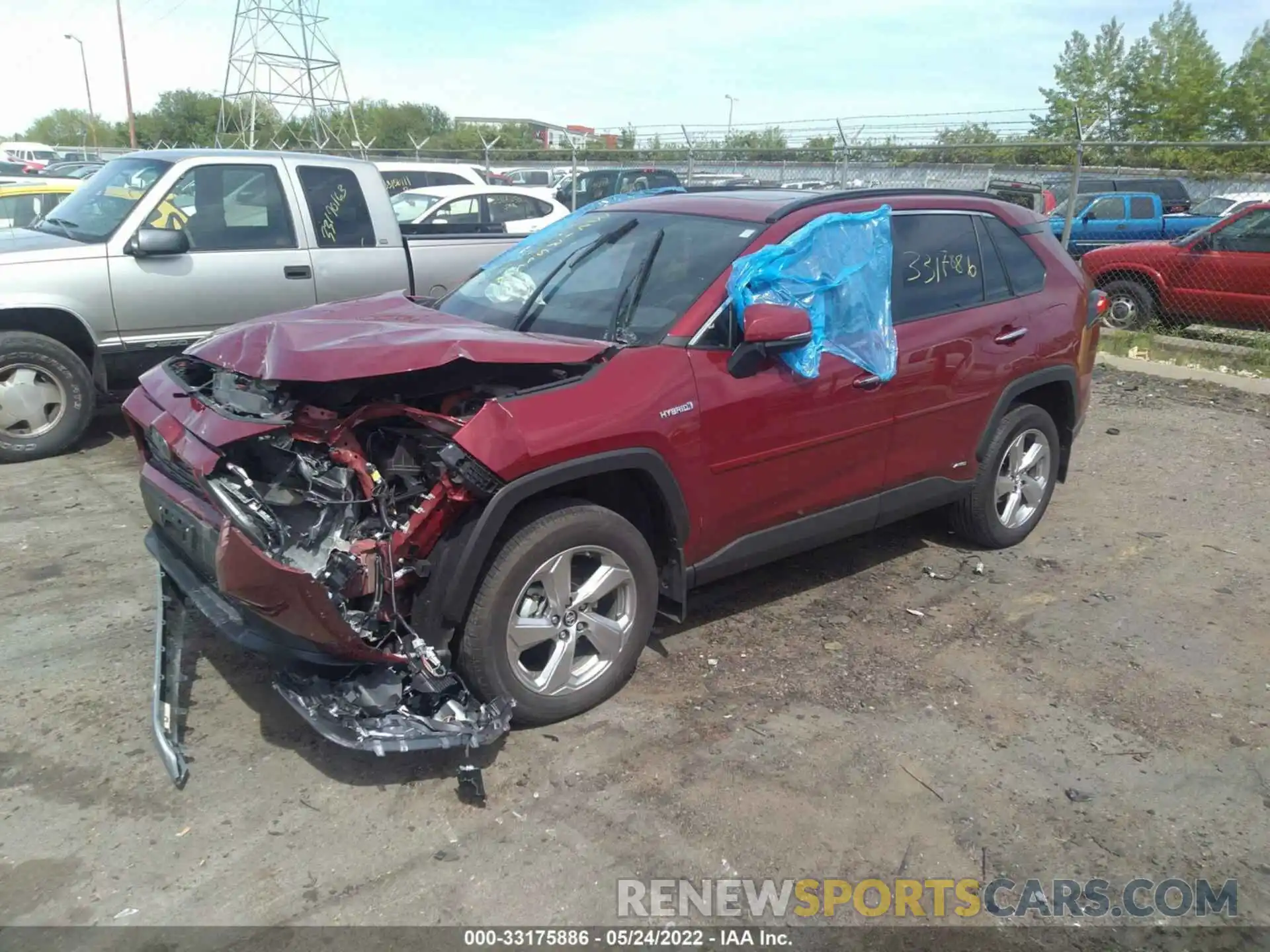 2 Photograph of a damaged car 2T3DWRFV0KW013174 TOYOTA RAV4 2019