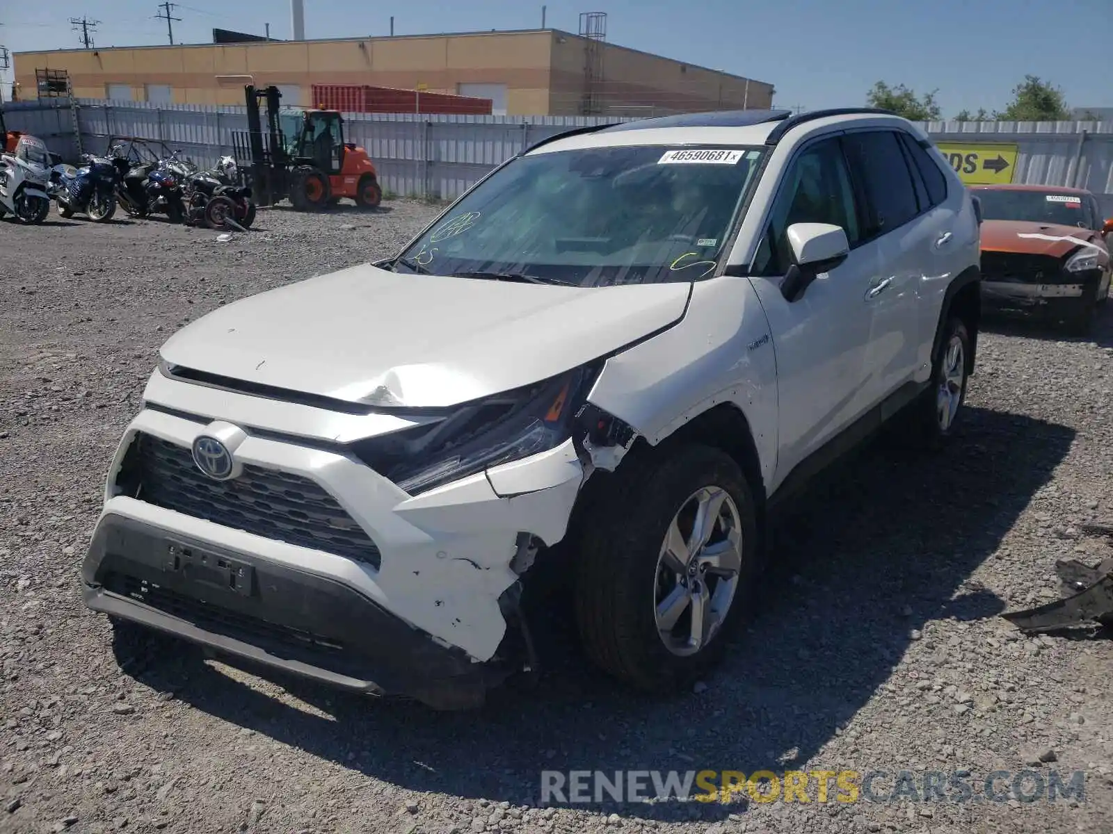 2 Photograph of a damaged car 2T3DWRFV9KW015411 TOYOTA RAV4 2019