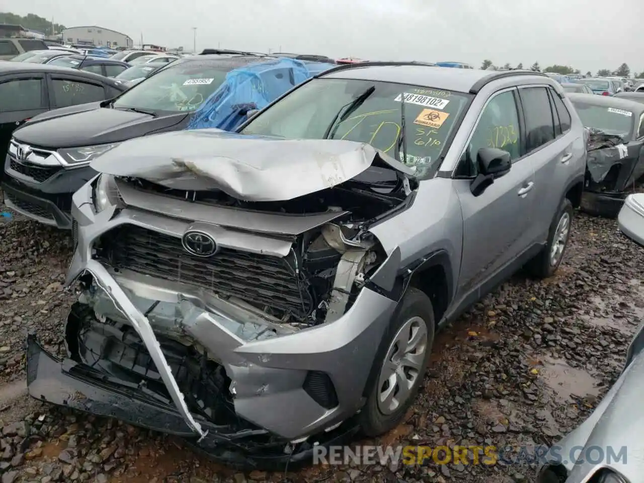 2 Photograph of a damaged car 2T3F1RFV5KW079405 TOYOTA RAV4 2019