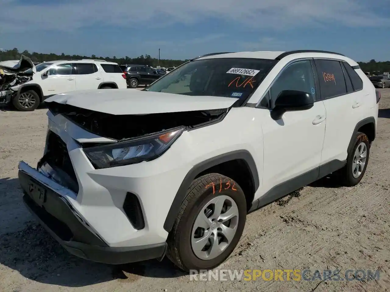 2 Photograph of a damaged car 2T3H1RFV1KW054719 TOYOTA RAV4 2019