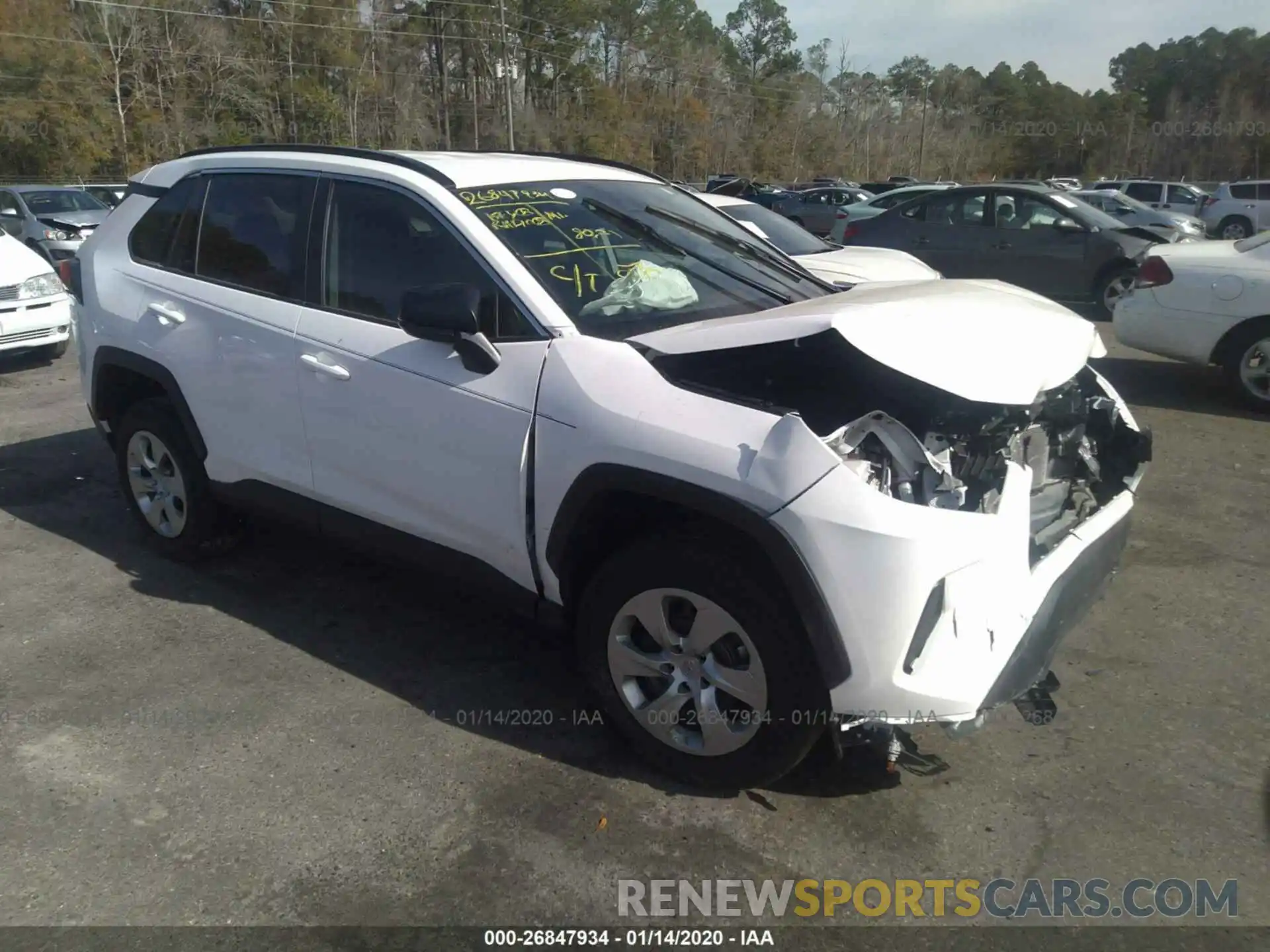 1 Photograph of a damaged car 2T3H1RFV2KC019849 TOYOTA RAV4 2019