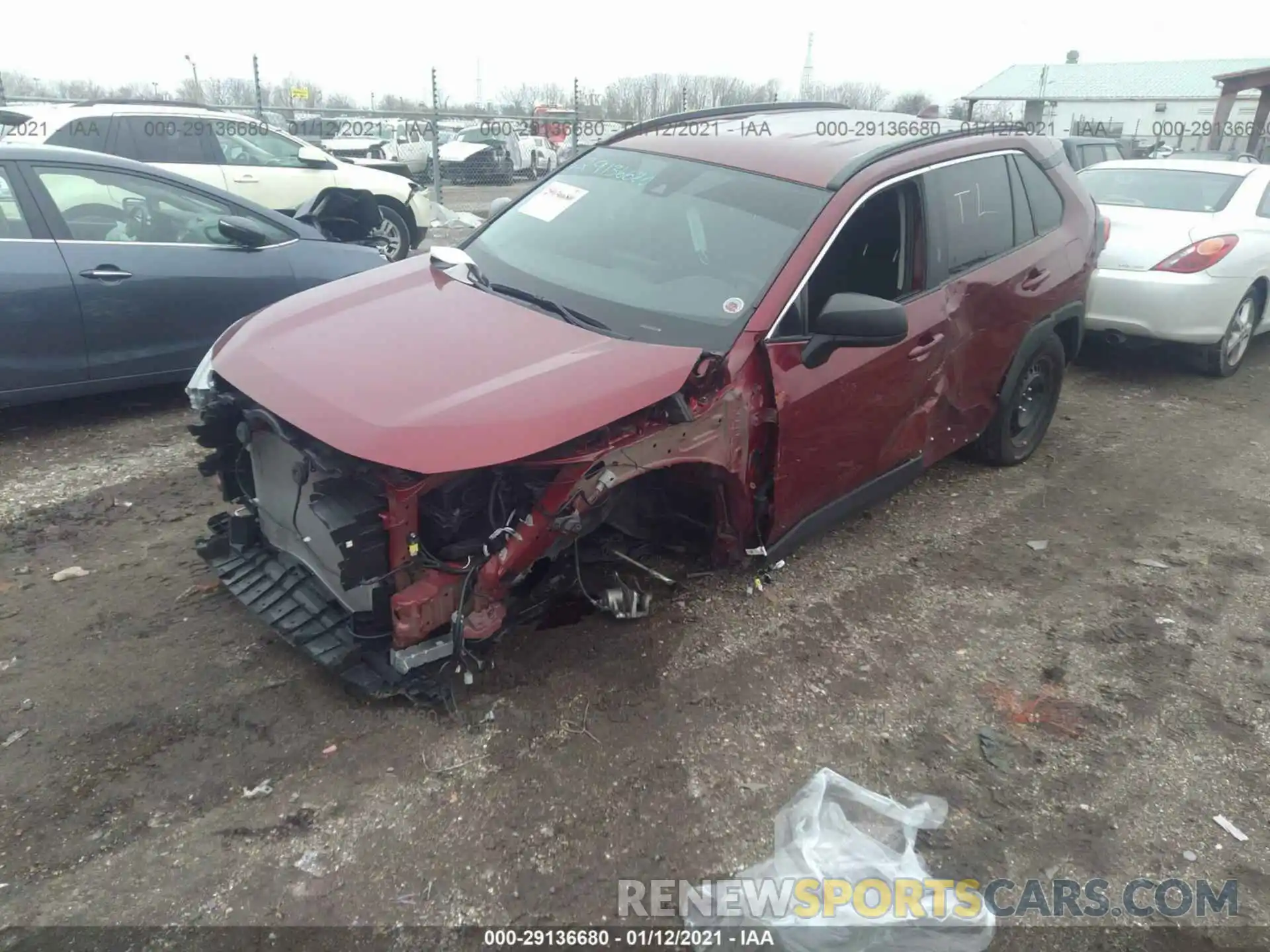 2 Photograph of a damaged car 2T3H1RFV2KW048301 TOYOTA RAV4 2019