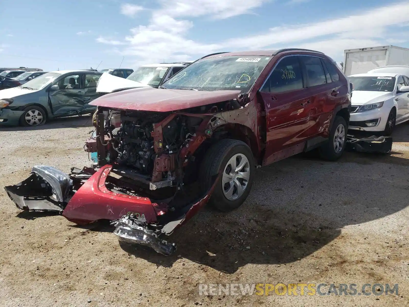 2 Photograph of a damaged car 2T3H1RFV4KW027353 TOYOTA RAV4 2019