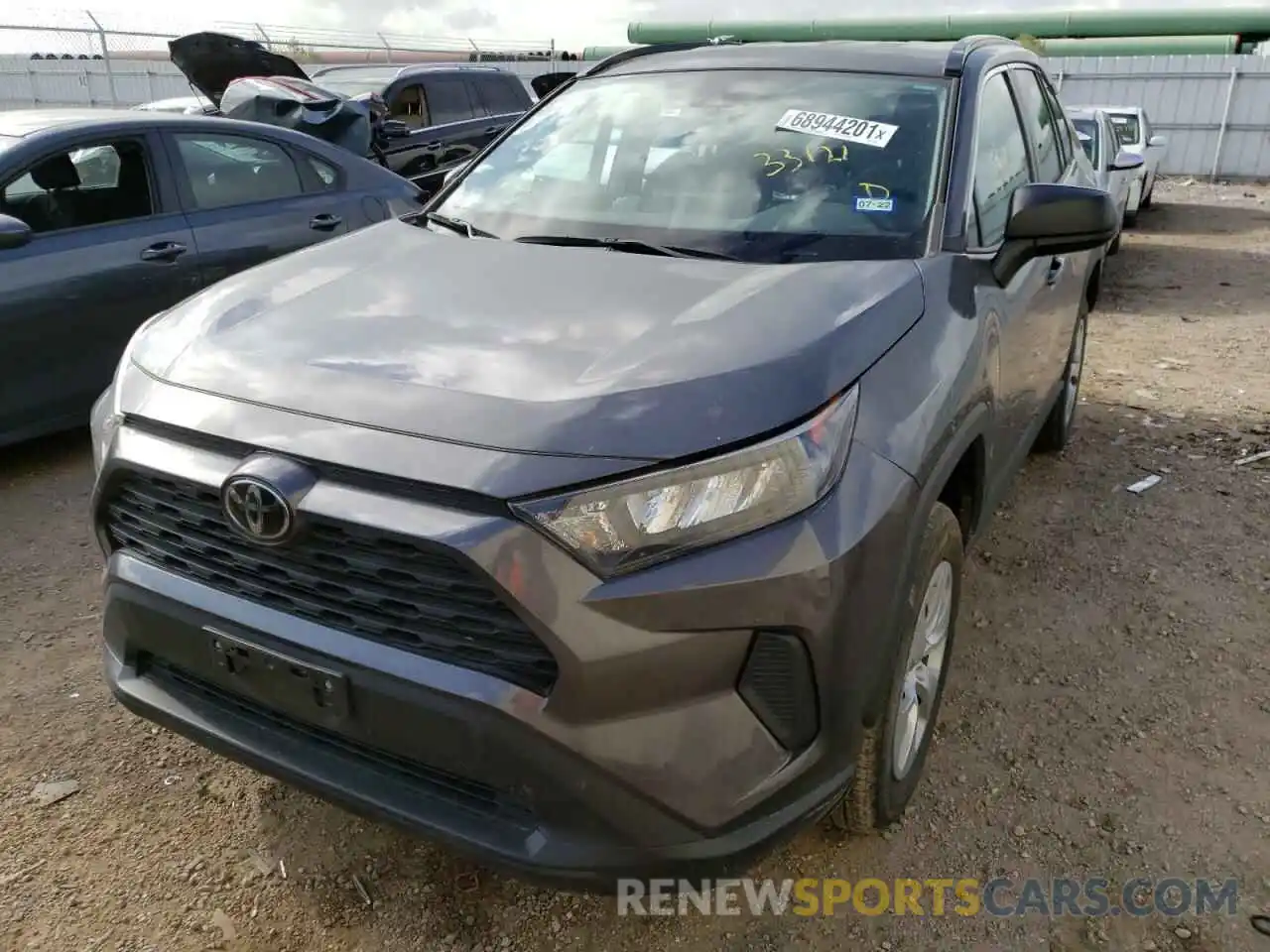 2 Photograph of a damaged car 2T3H1RFV4KW041415 TOYOTA RAV4 2019