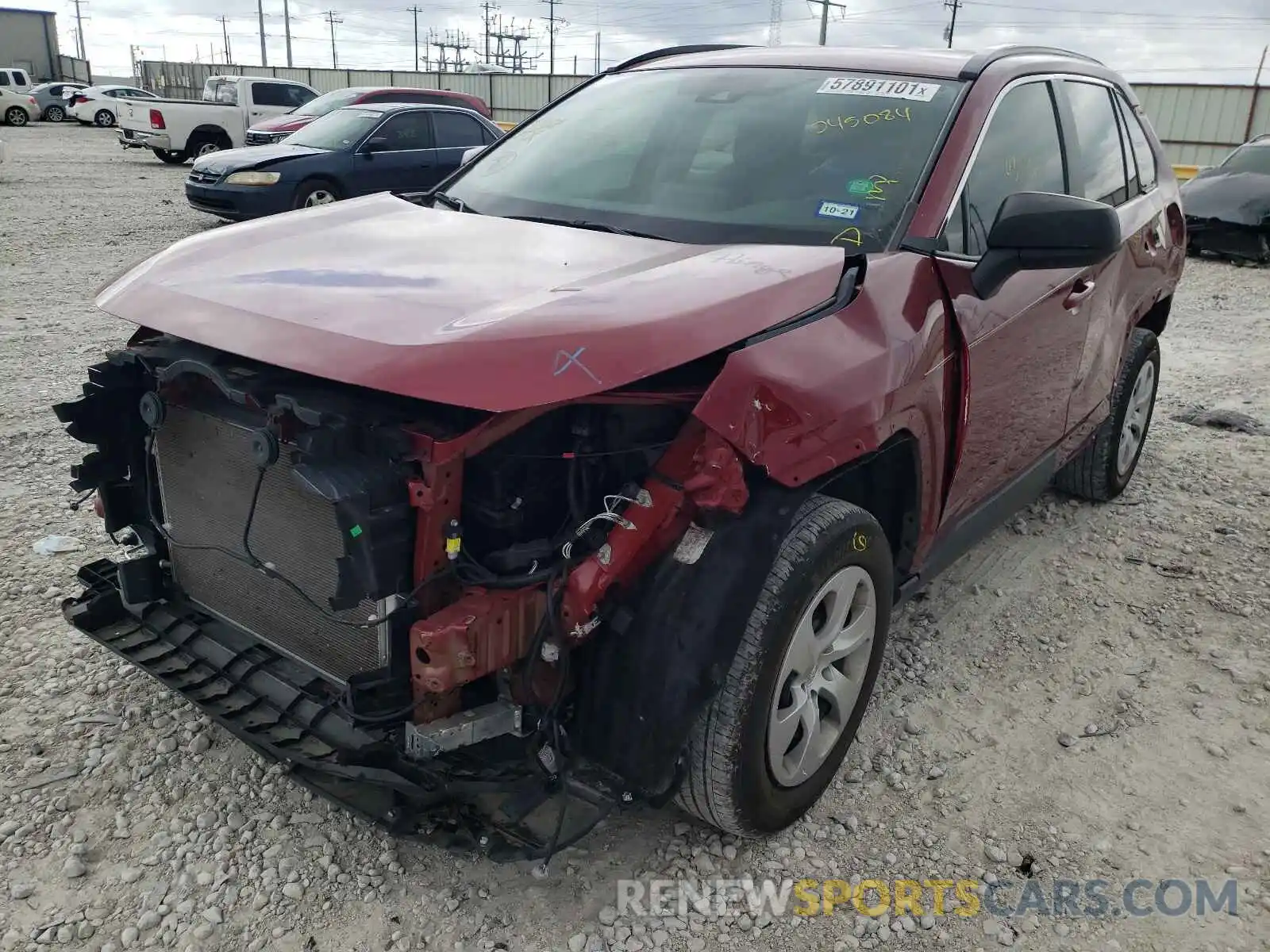 2 Photograph of a damaged car 2T3H1RFV5KW045084 TOYOTA RAV4 2019