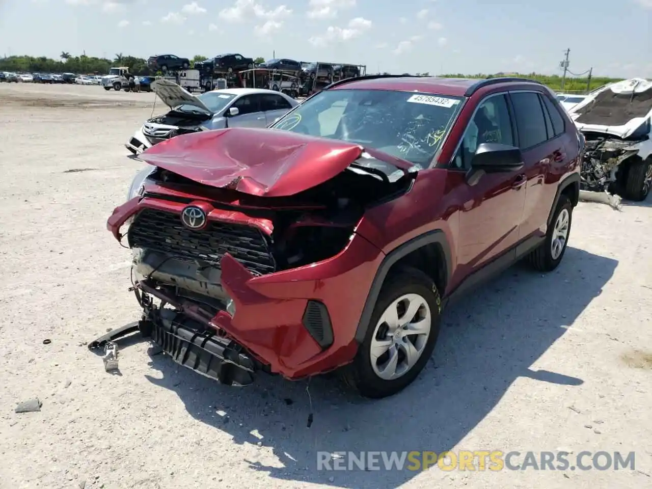 2 Photograph of a damaged car 2T3H1RFV6KW040637 TOYOTA RAV4 2019