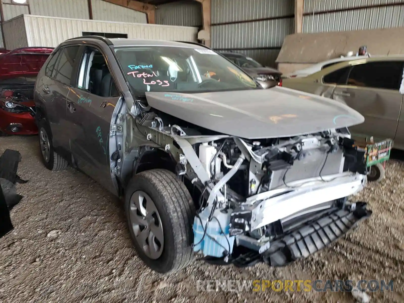 1 Photograph of a damaged car 2T3H1RFVXKW051897 TOYOTA RAV4 2019