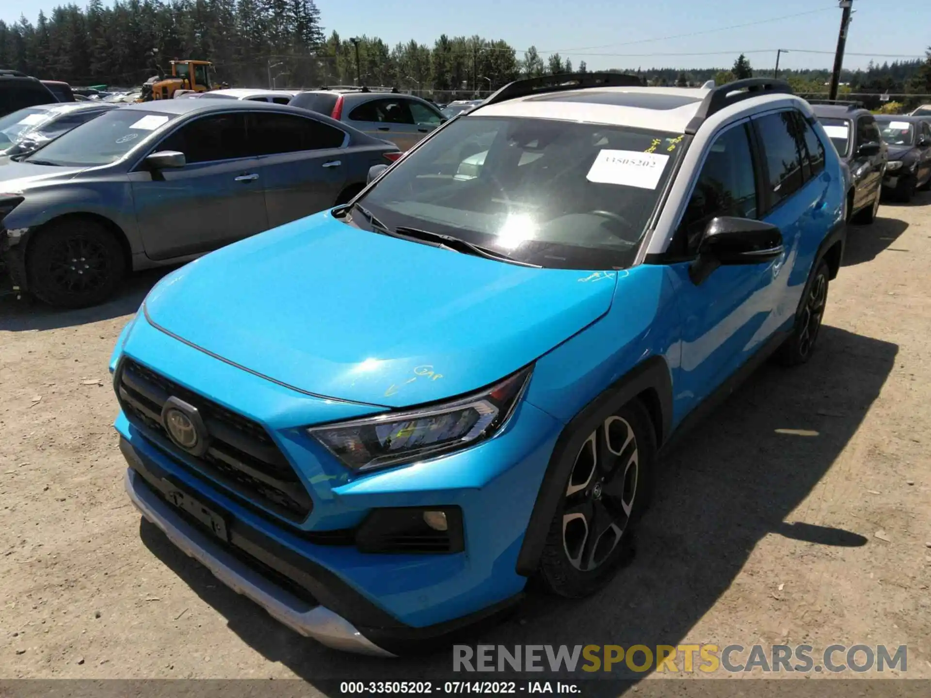 2 Photograph of a damaged car 2T3J1RFV0KC017079 TOYOTA RAV4 2019