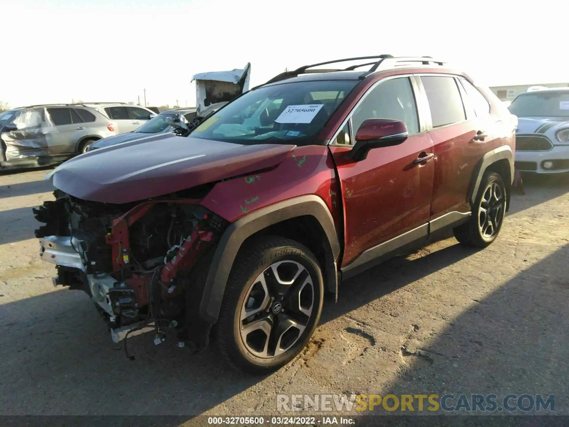 2 Photograph of a damaged car 2T3J1RFV0KW003357 TOYOTA RAV4 2019