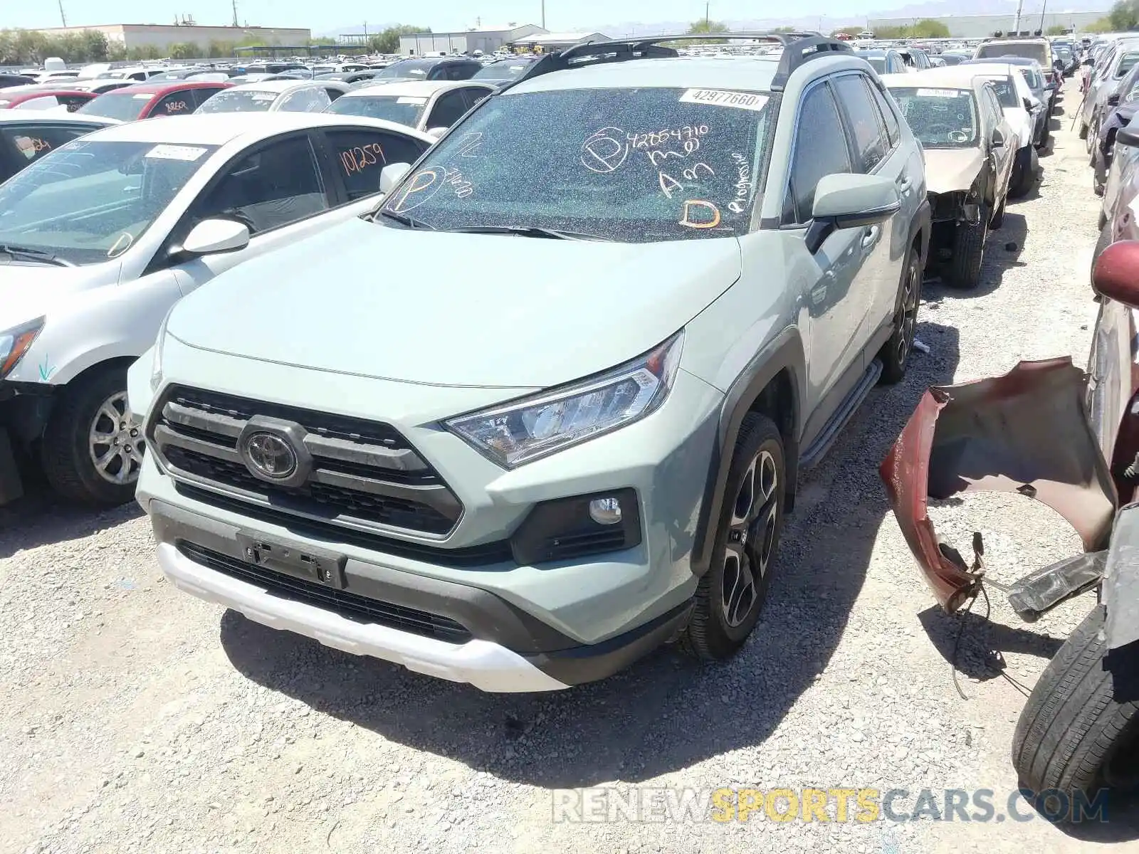 2 Photograph of a damaged car 2T3J1RFV1KC045909 TOYOTA RAV4 2019