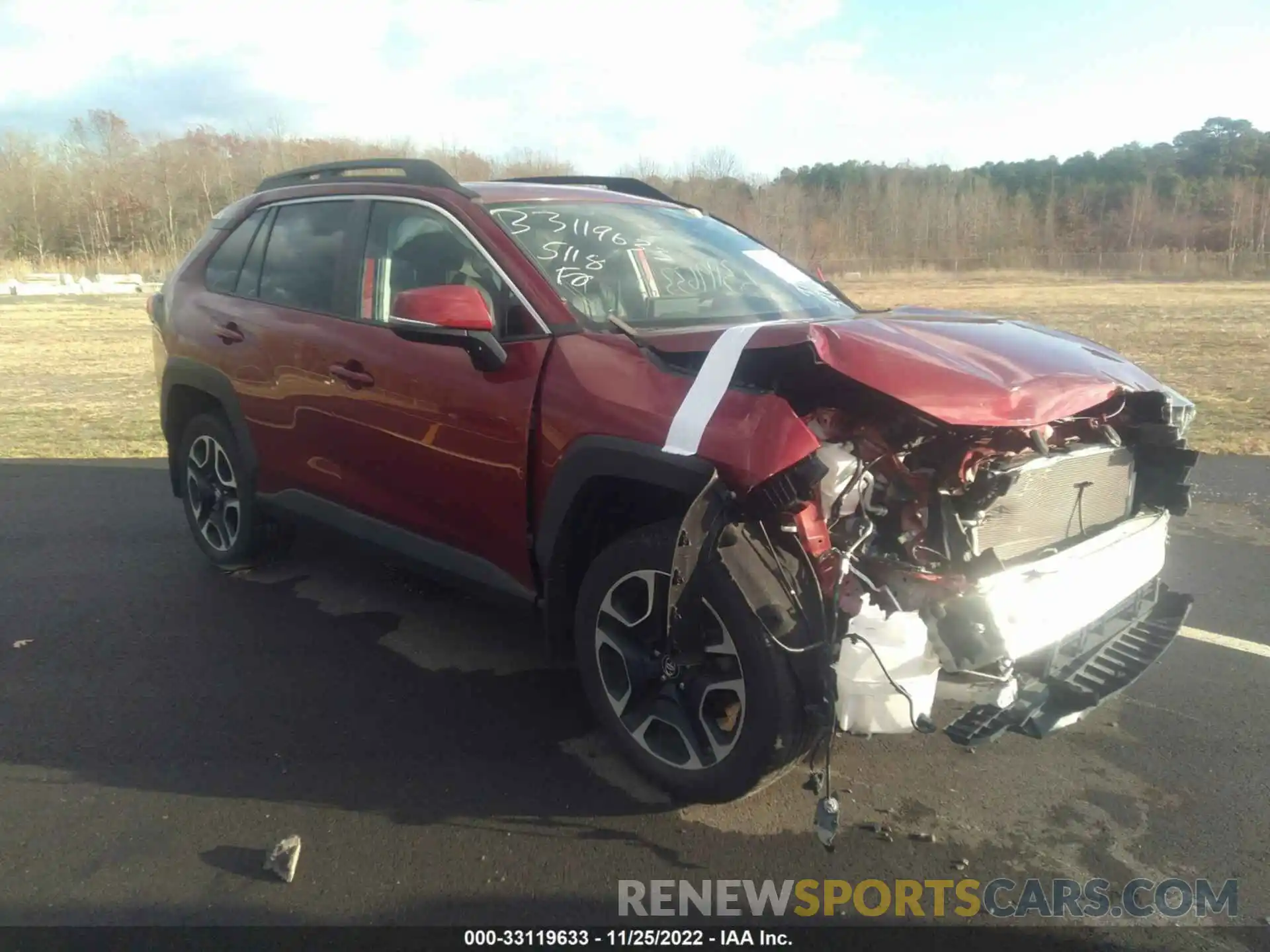 1 Photograph of a damaged car 2T3J1RFV4KW027970 TOYOTA RAV4 2019