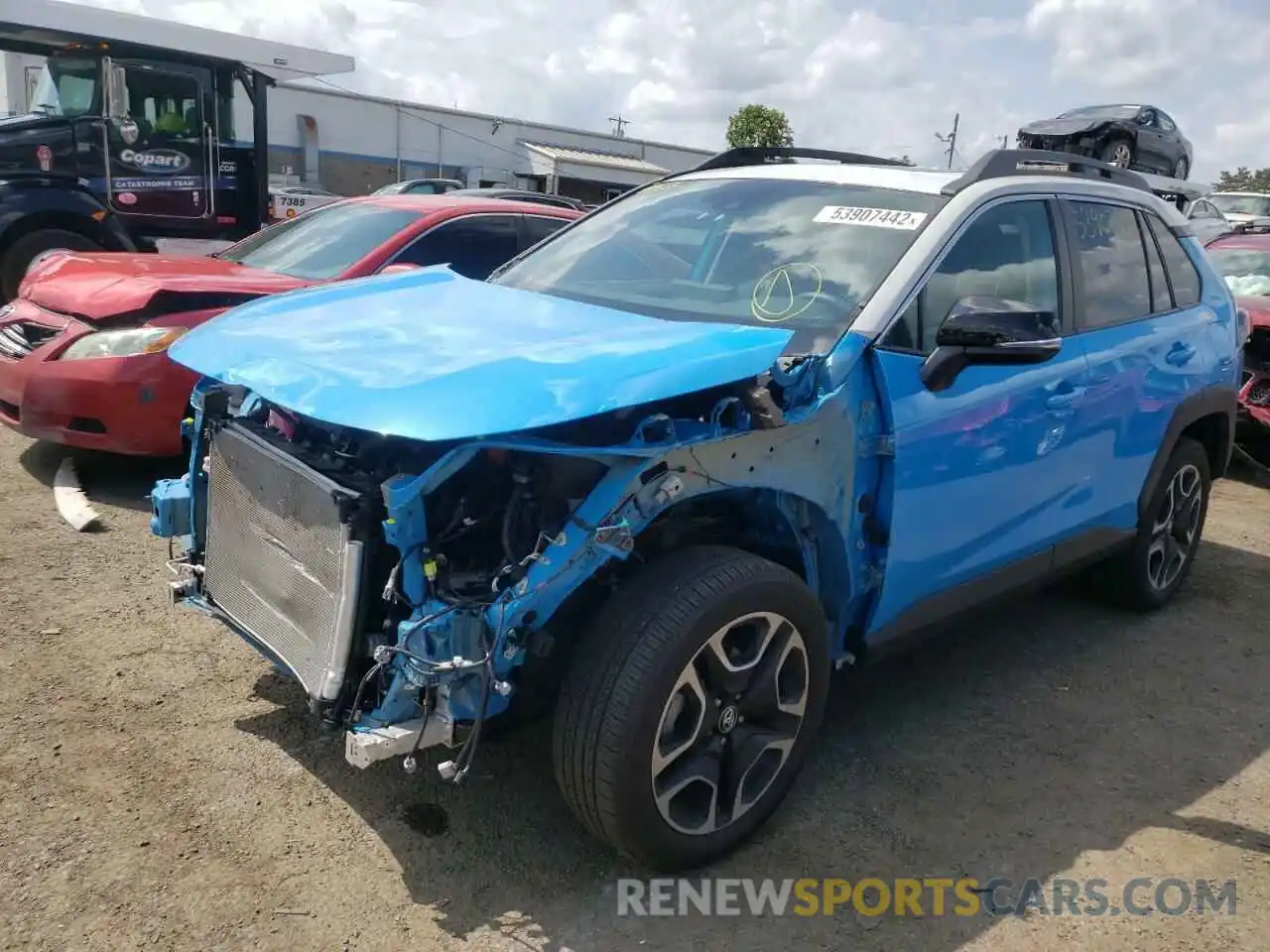 2 Photograph of a damaged car 2T3J1RFV5KW015522 TOYOTA RAV4 2019