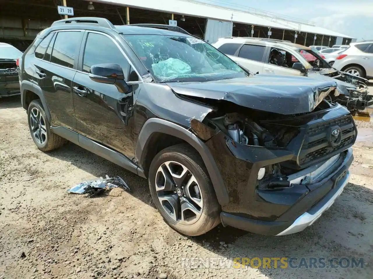 1 Photograph of a damaged car 2T3J1RFV5KW028383 TOYOTA RAV4 2019