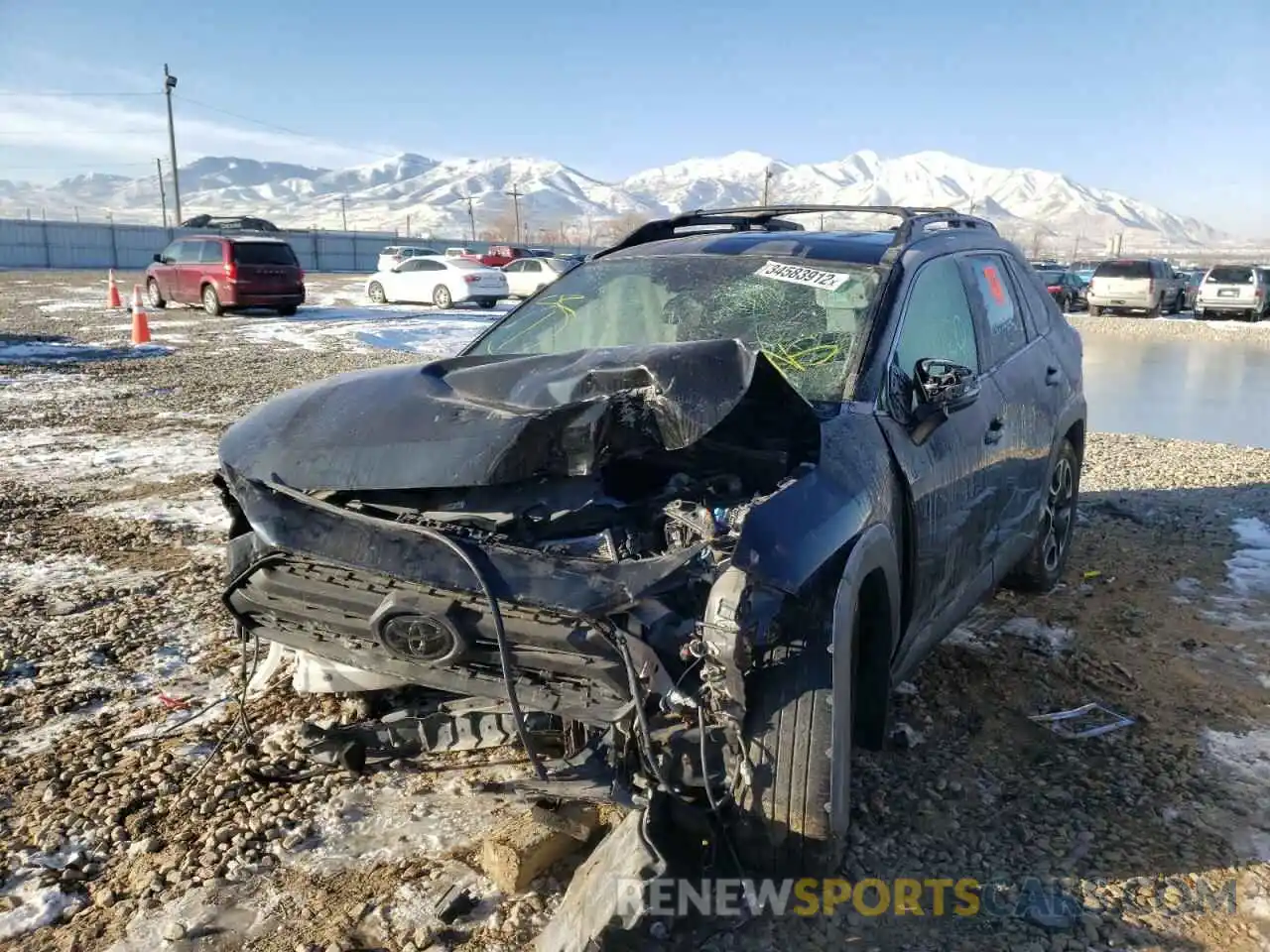 2 Photograph of a damaged car 2T3J1RFV6KW001256 TOYOTA RAV4 2019