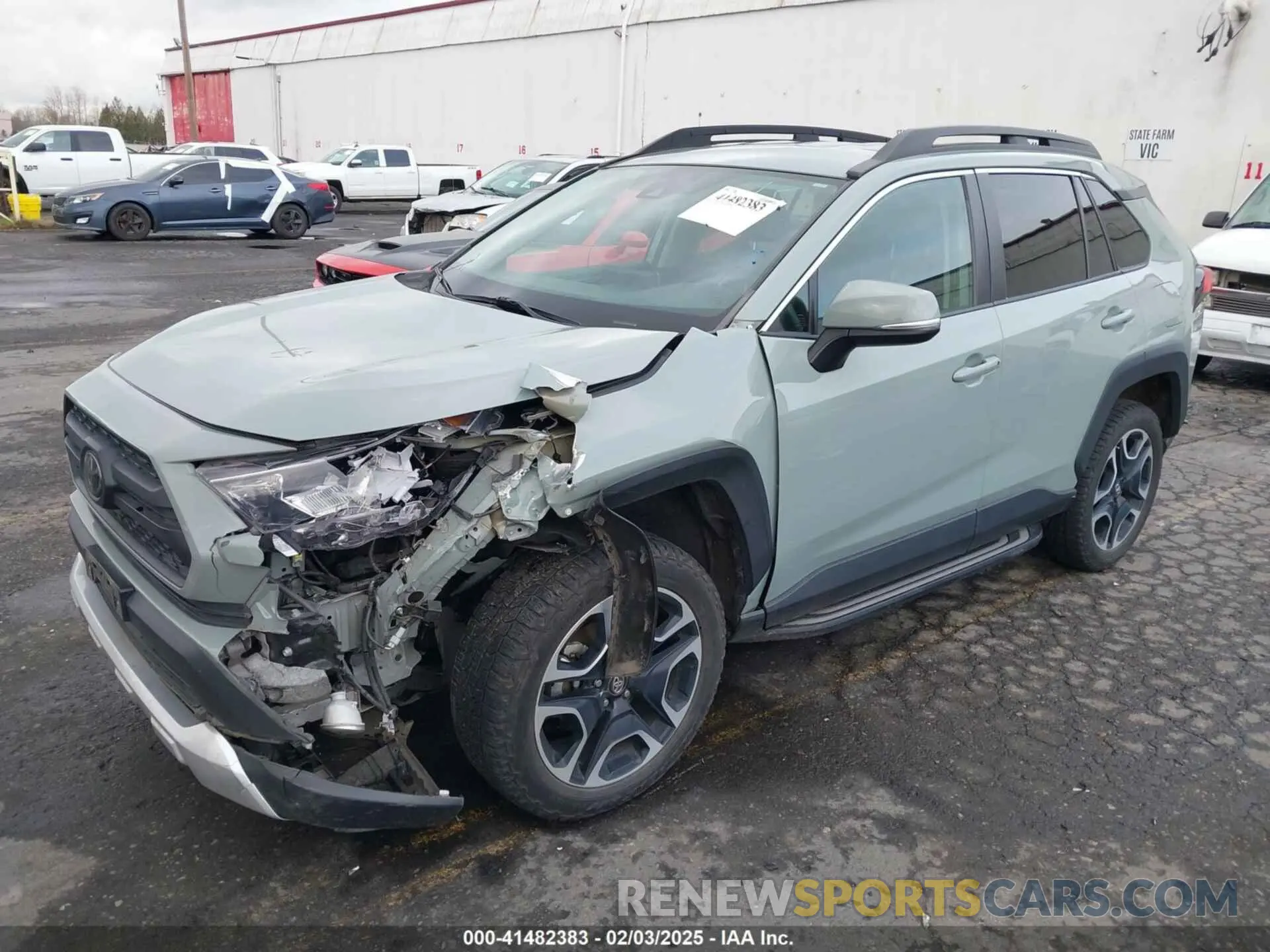 2 Photograph of a damaged car 2T3J1RFV8KC002037 TOYOTA RAV4 2019