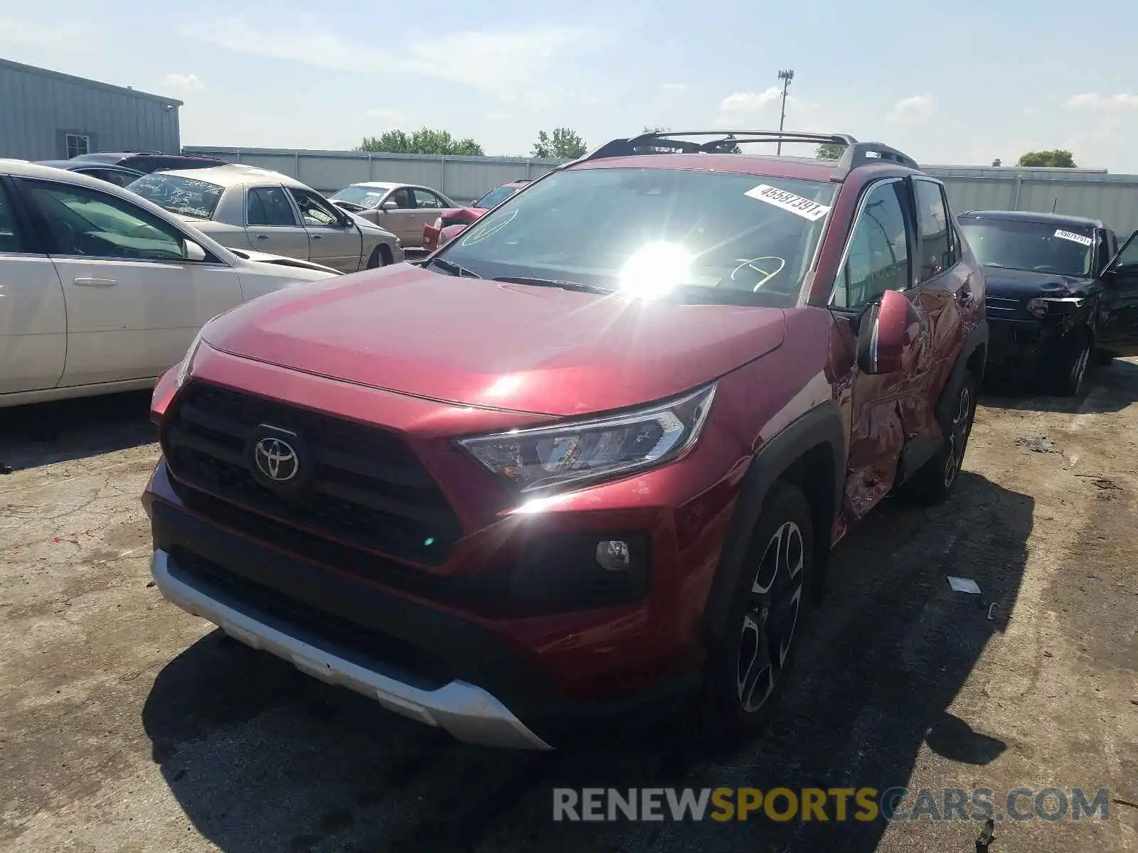 2 Photograph of a damaged car 2T3J1RFV8KC011854 TOYOTA RAV4 2019