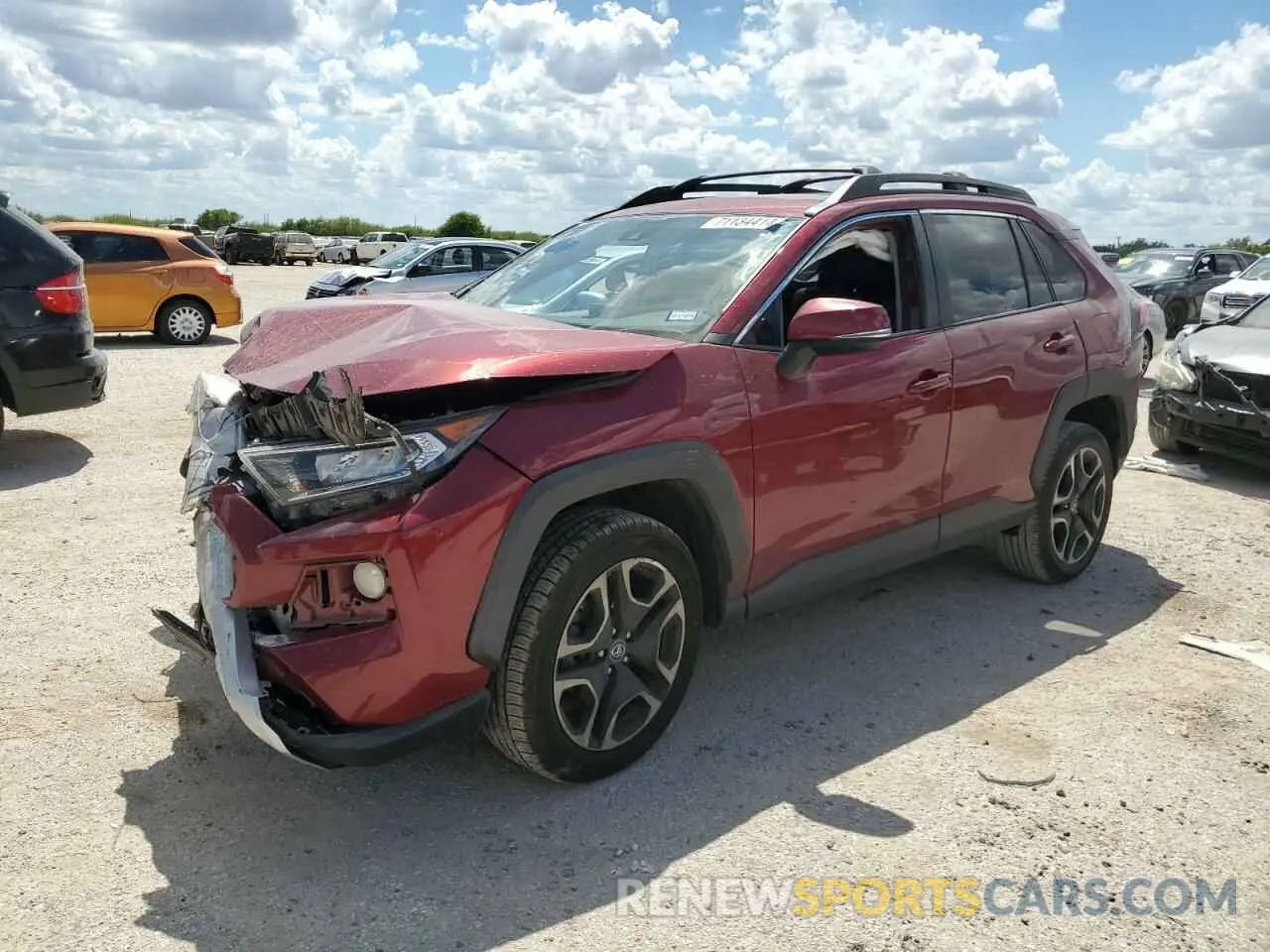 1 Photograph of a damaged car 2T3J1RFV8KC012552 TOYOTA RAV4 2019