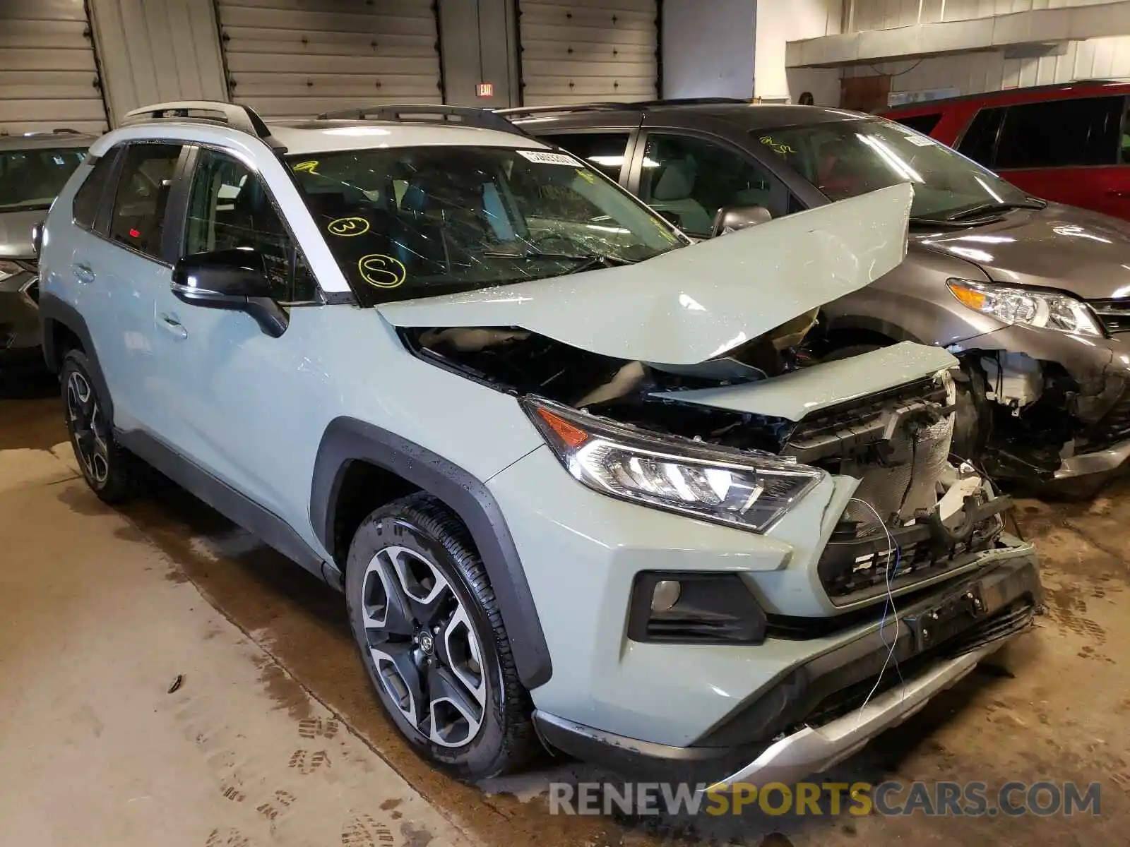 1 Photograph of a damaged car 2T3J1RFV8KC013474 TOYOTA RAV4 2019