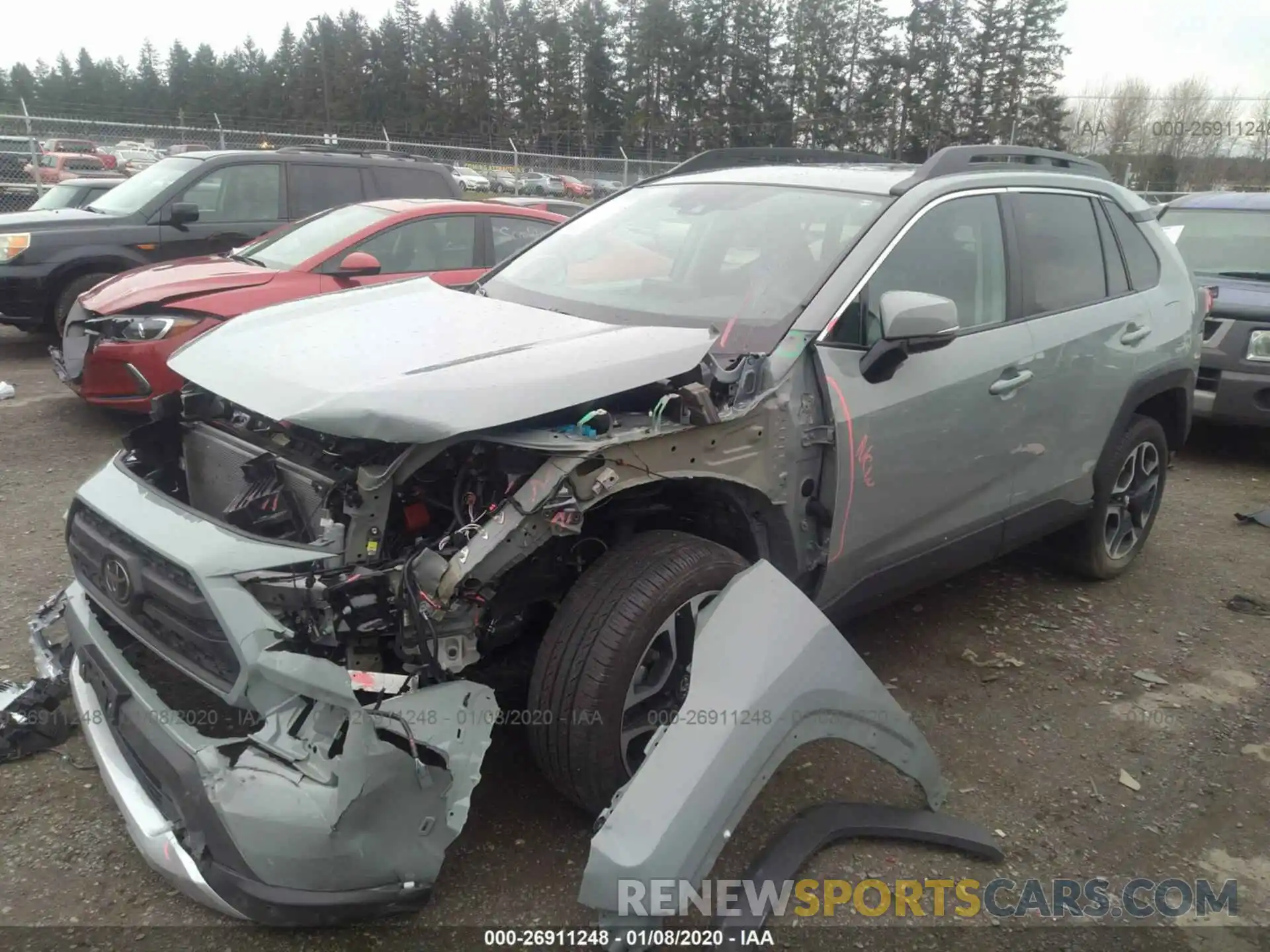 2 Photograph of a damaged car 2T3J1RFVXKW051187 TOYOTA RAV4 2019