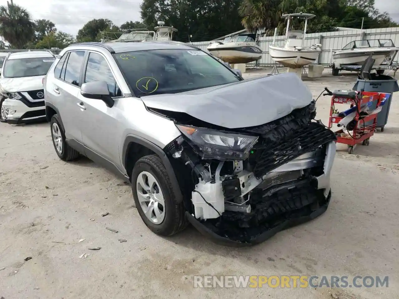 1 Photograph of a damaged car 2T3K1RFV0KC019287 TOYOTA RAV4 2019