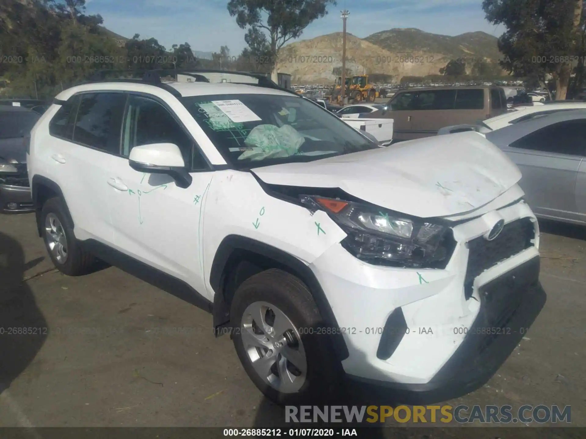 1 Photograph of a damaged car 2T3K1RFV1KC020609 TOYOTA RAV4 2019