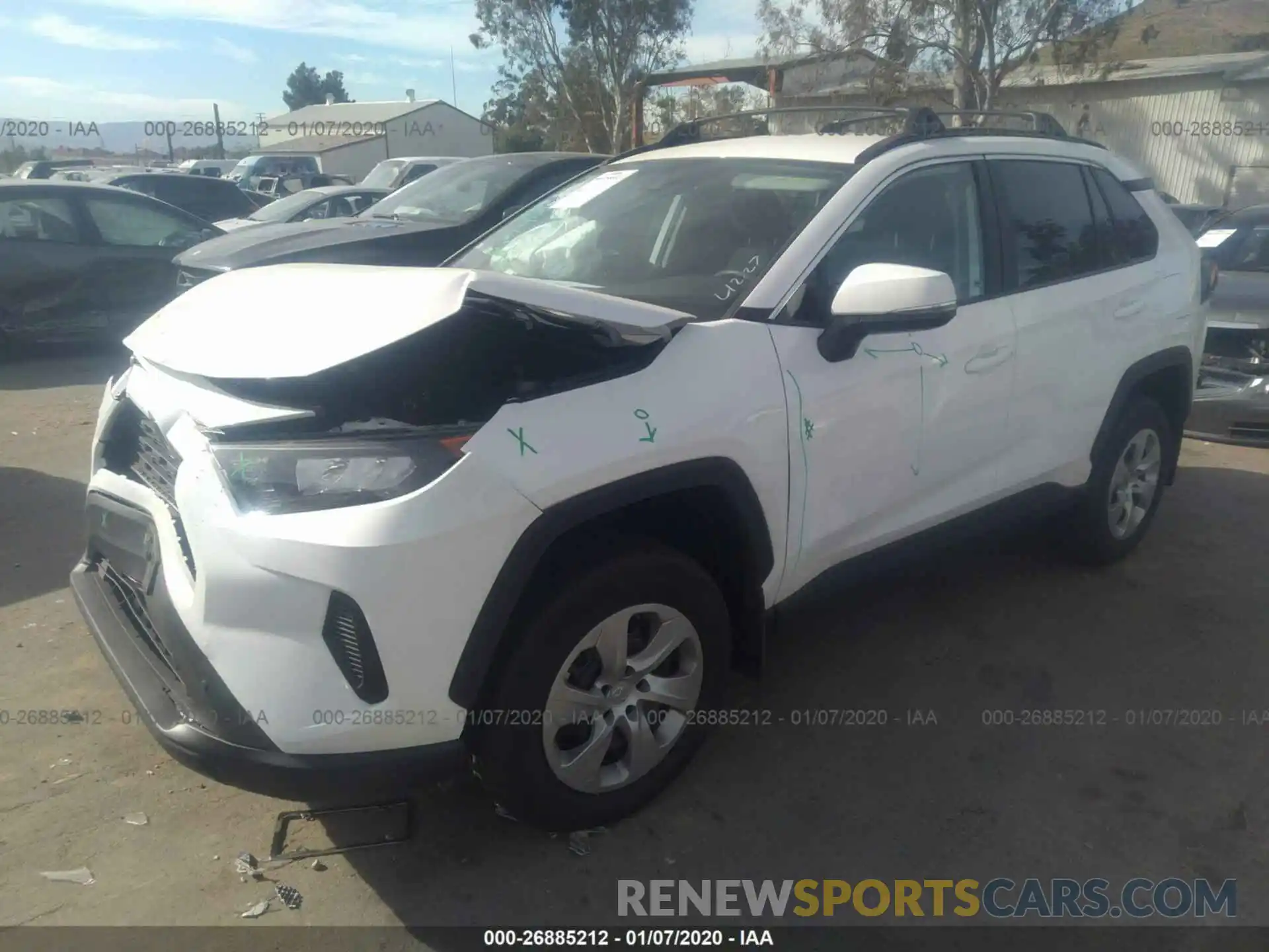 2 Photograph of a damaged car 2T3K1RFV1KC020609 TOYOTA RAV4 2019