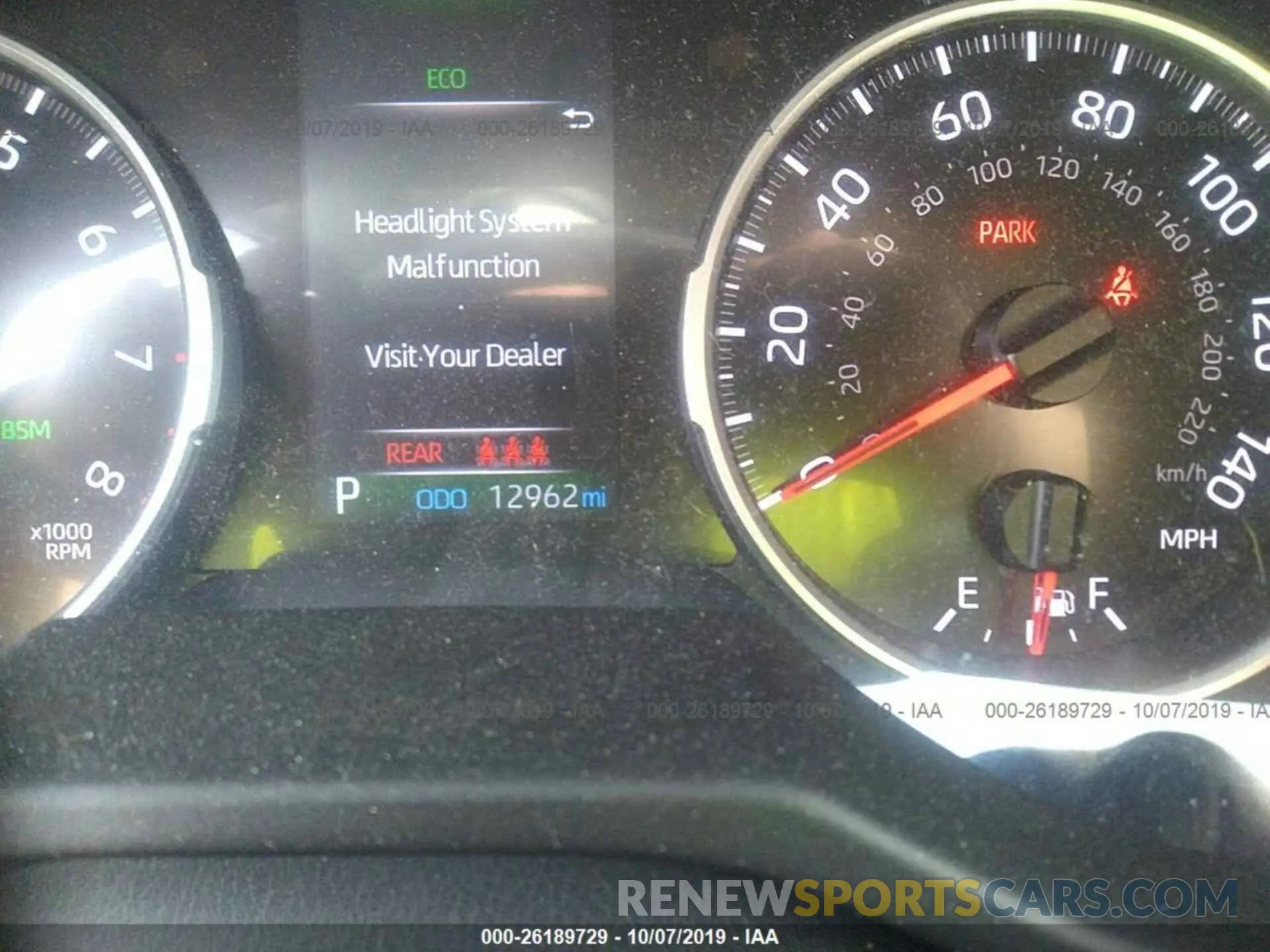 7 Photograph of a damaged car 2T3K1RFV3KW018052 TOYOTA RAV4 2019