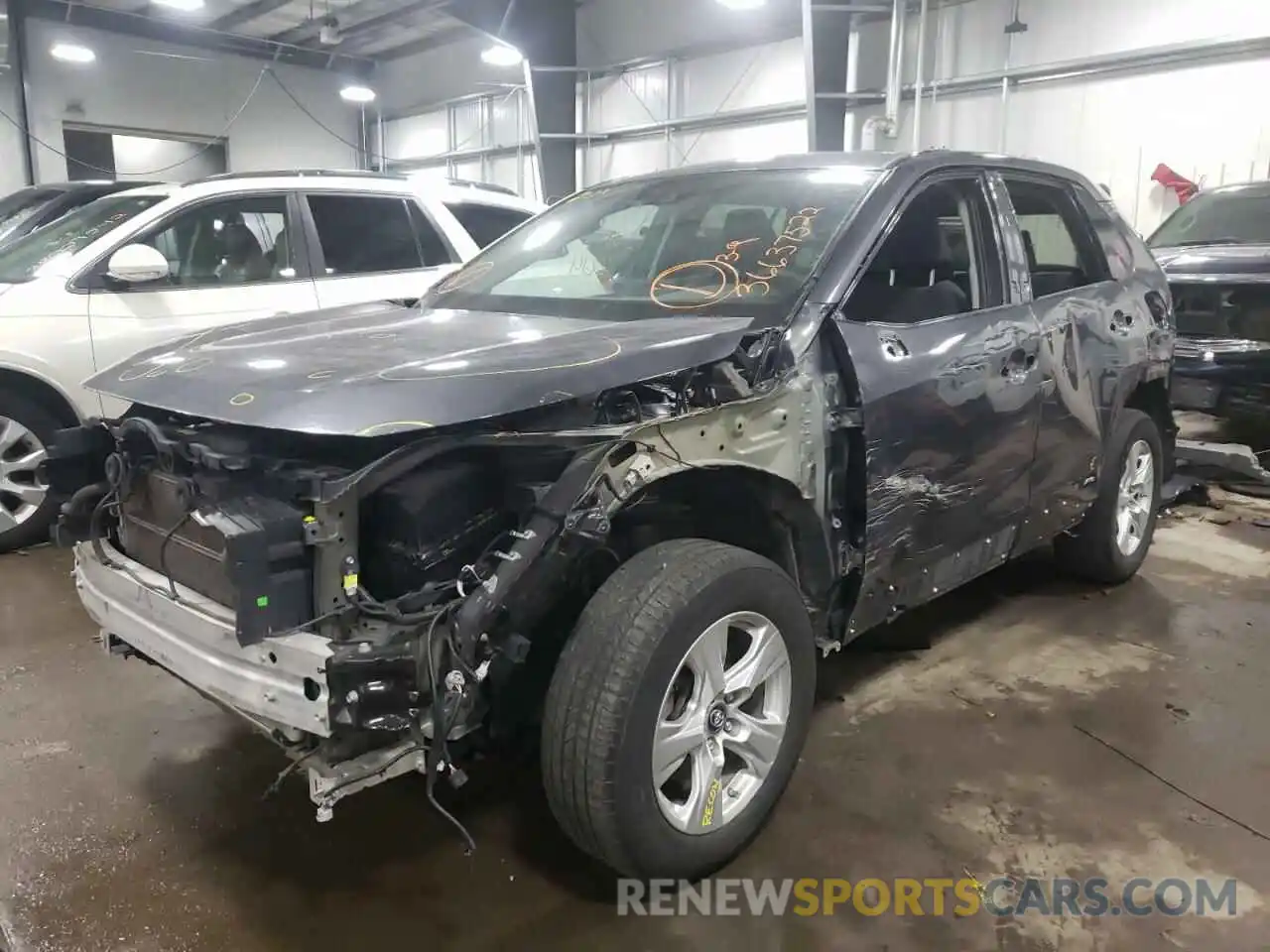 2 Photograph of a damaged car 2T3LWRFV6KW016205 TOYOTA RAV4 2019