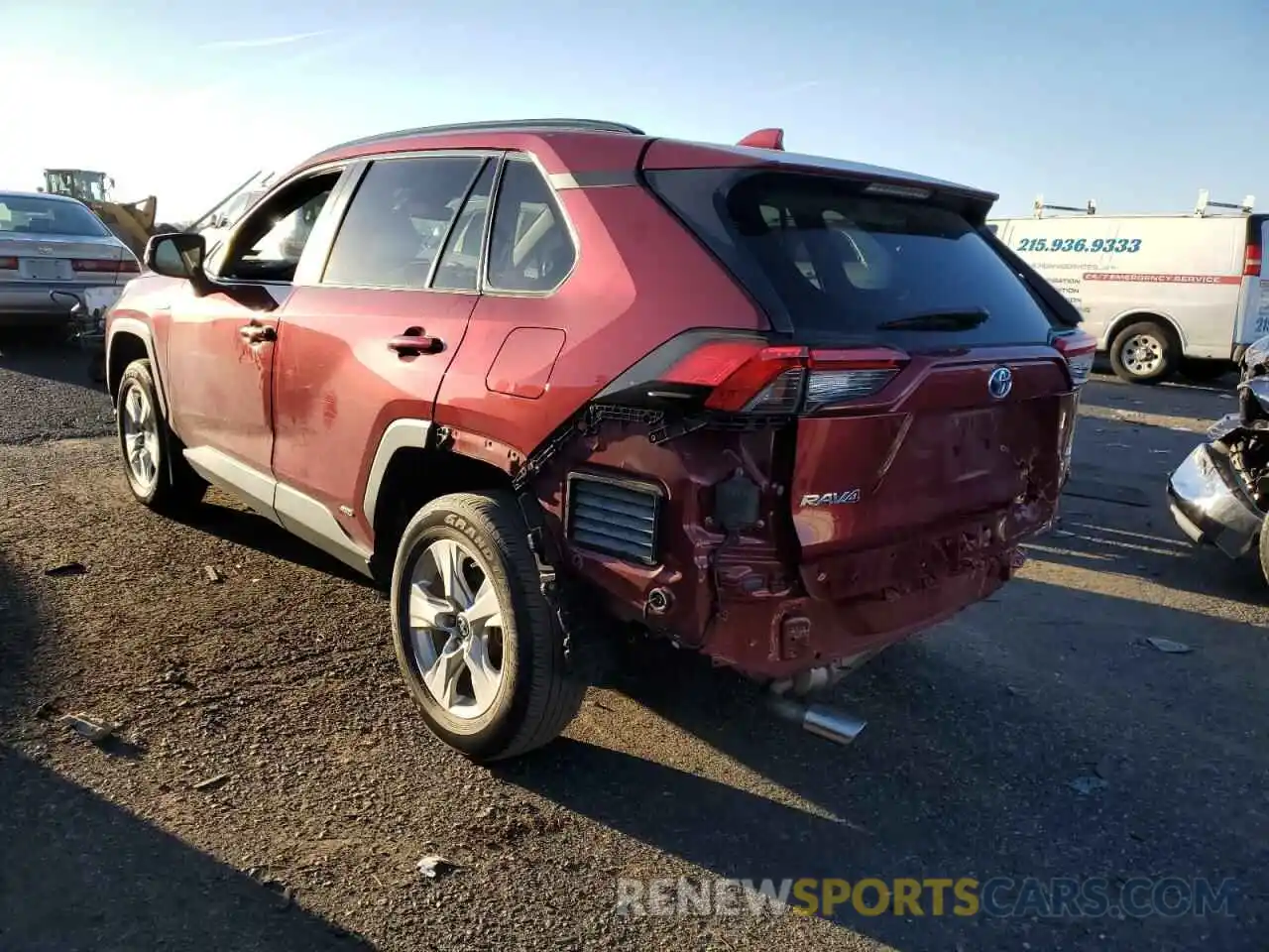 2 Photograph of a damaged car 2T3MWRFV5KW034313 TOYOTA RAV4 2019