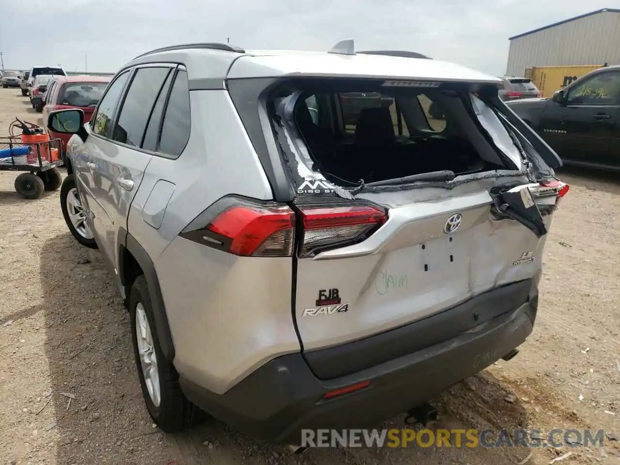 3 Photograph of a damaged car 2T3MWRFV7KW034393 TOYOTA RAV4 2019