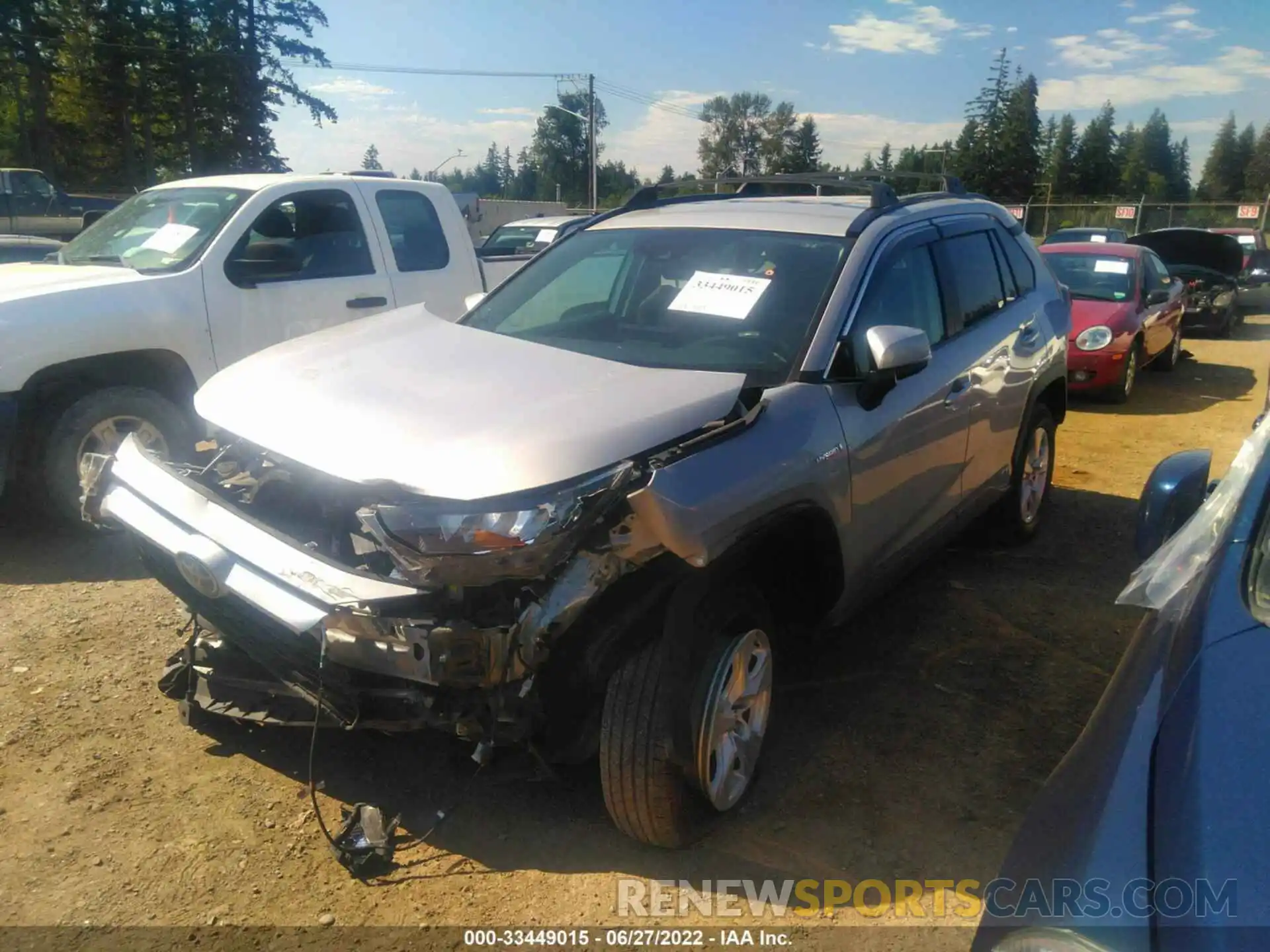 2 Photograph of a damaged car 2T3MWRFV7KW034524 TOYOTA RAV4 2019