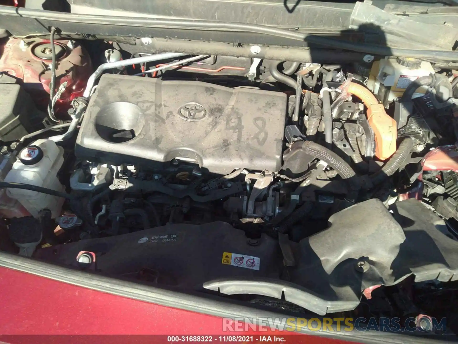 10 Photograph of a damaged car 2T3MWRFV8KW036184 TOYOTA RAV4 2019