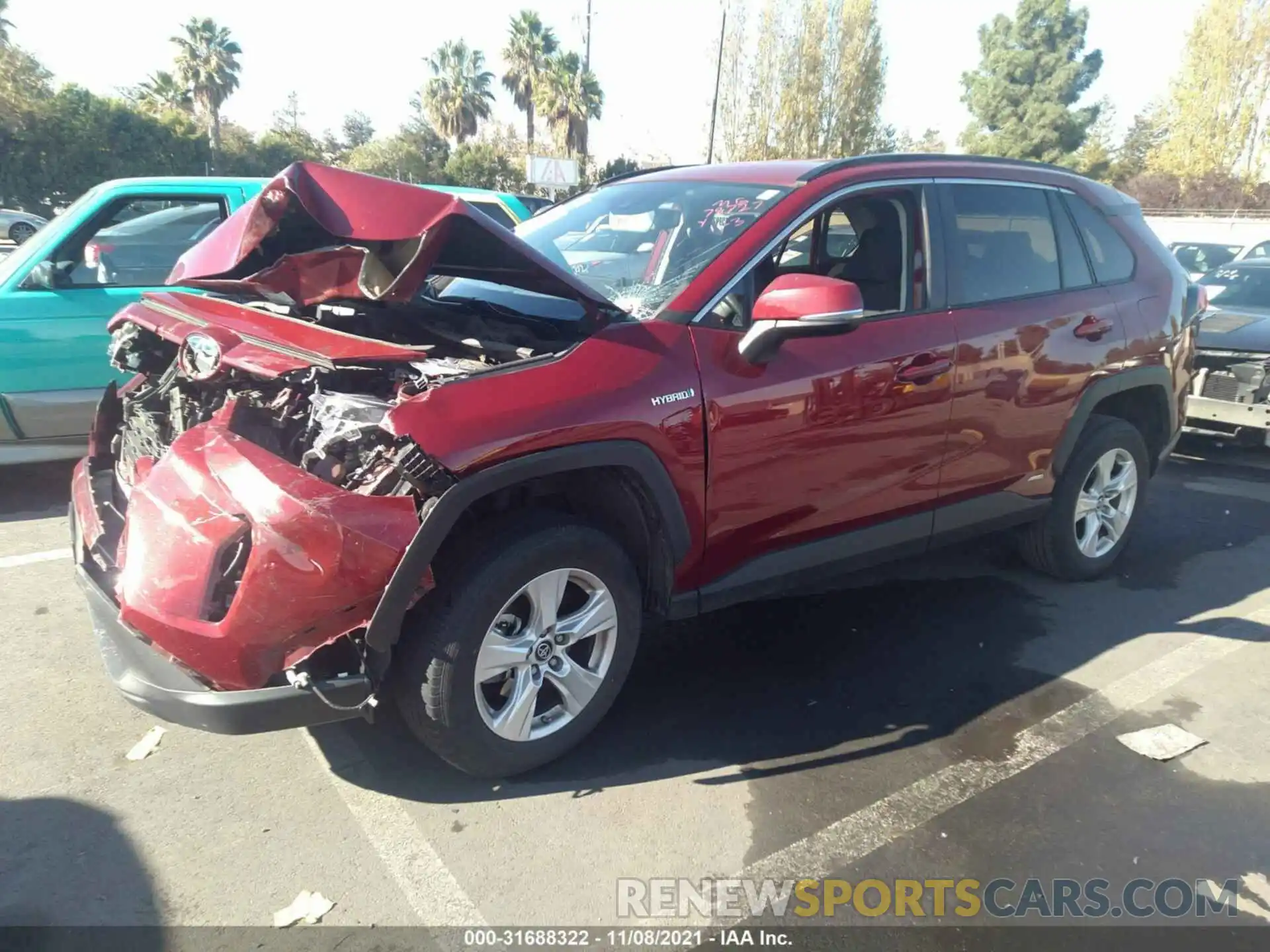 2 Photograph of a damaged car 2T3MWRFV8KW036184 TOYOTA RAV4 2019