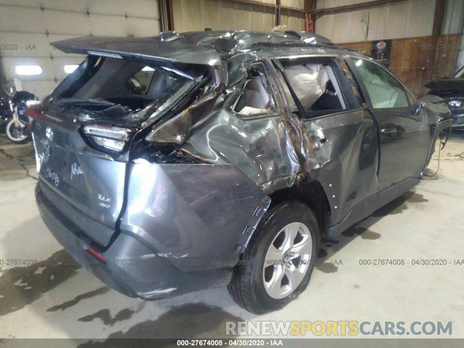 4 Photograph of a damaged car 2T3P1RFV8KC016093 TOYOTA RAV4 2019