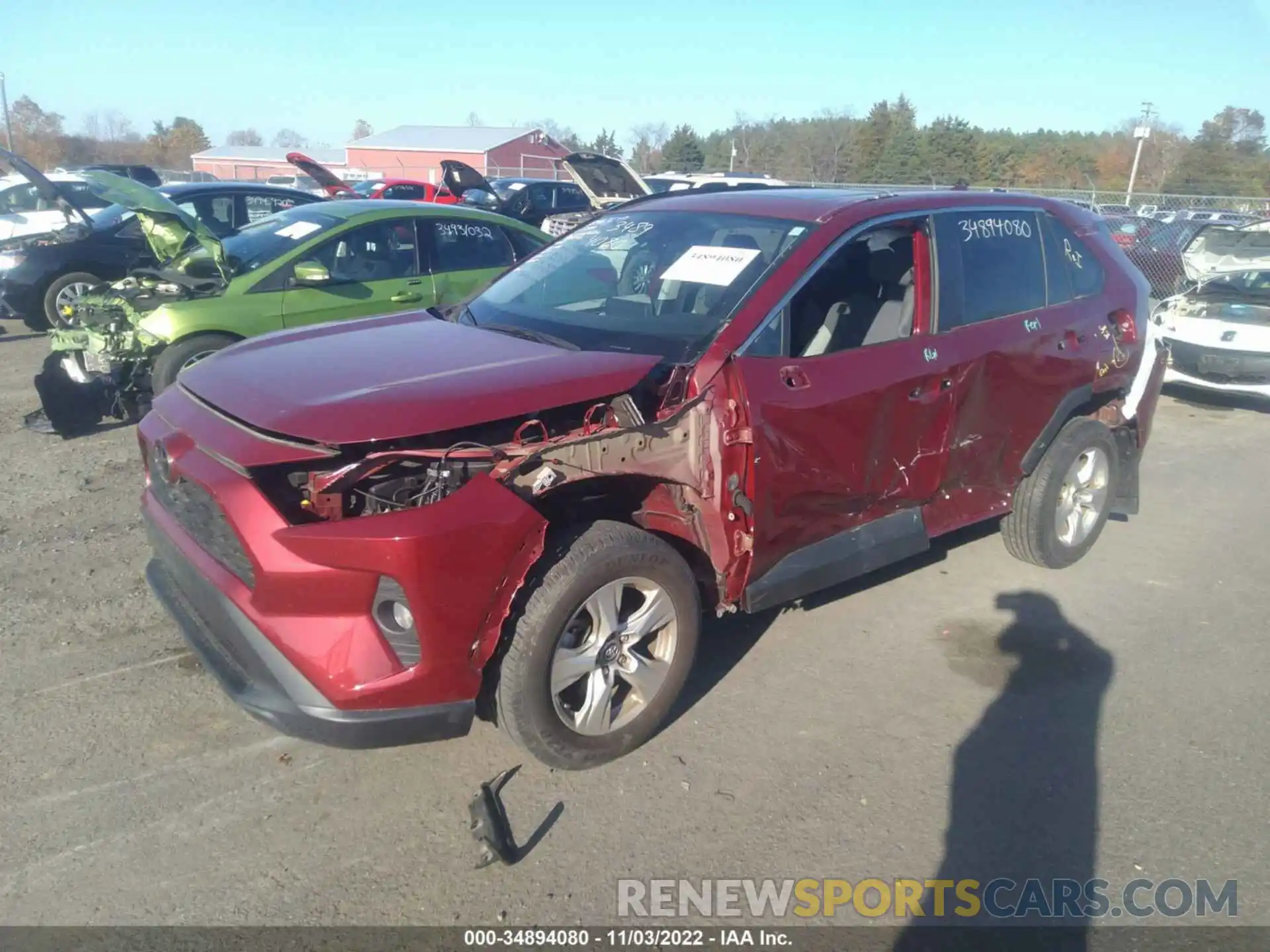 2 Photograph of a damaged car 2T3P1RFV8KC036859 TOYOTA RAV4 2019