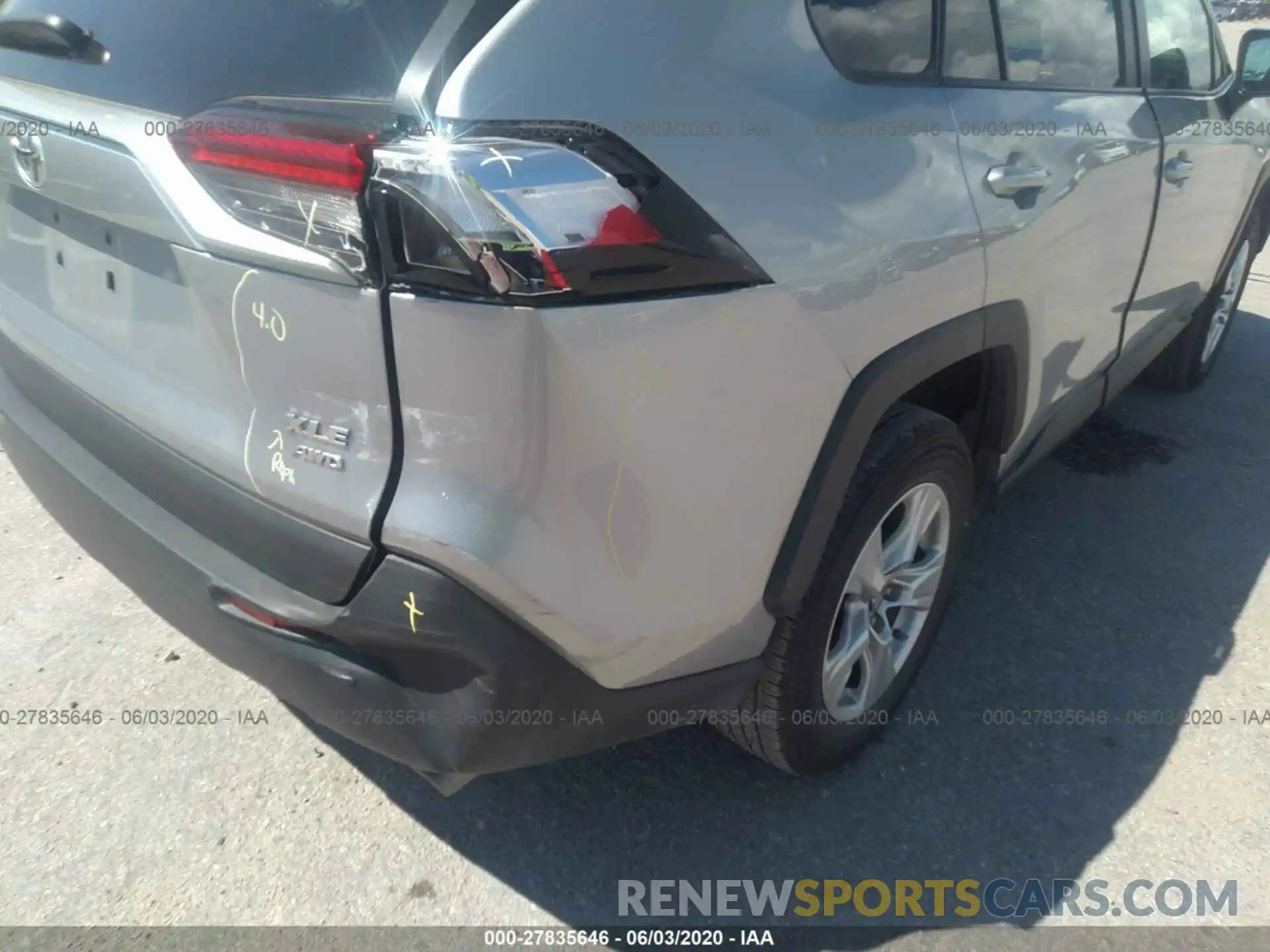 6 Photograph of a damaged car 2T3P1RFV9KC017821 TOYOTA RAV4 2019