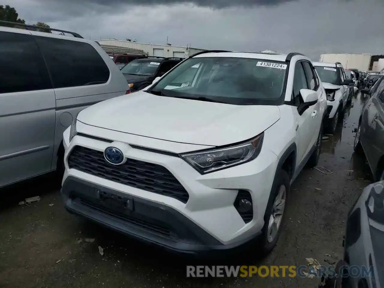 1 Photograph of a damaged car 2T3RWRFV0KW024875 TOYOTA RAV4 2019