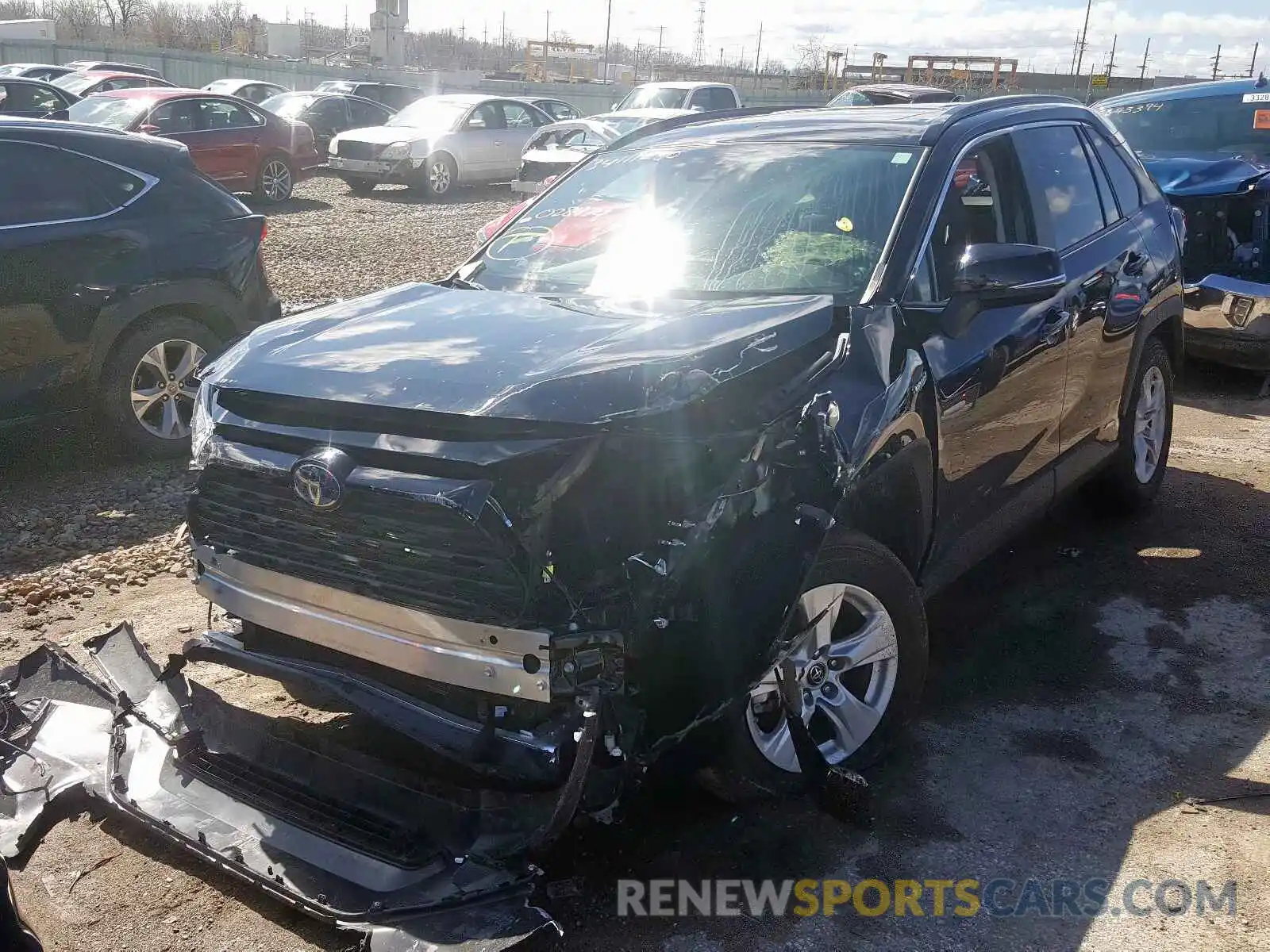 2 Photograph of a damaged car 2T3RWRFV2KW028474 TOYOTA RAV4 2019