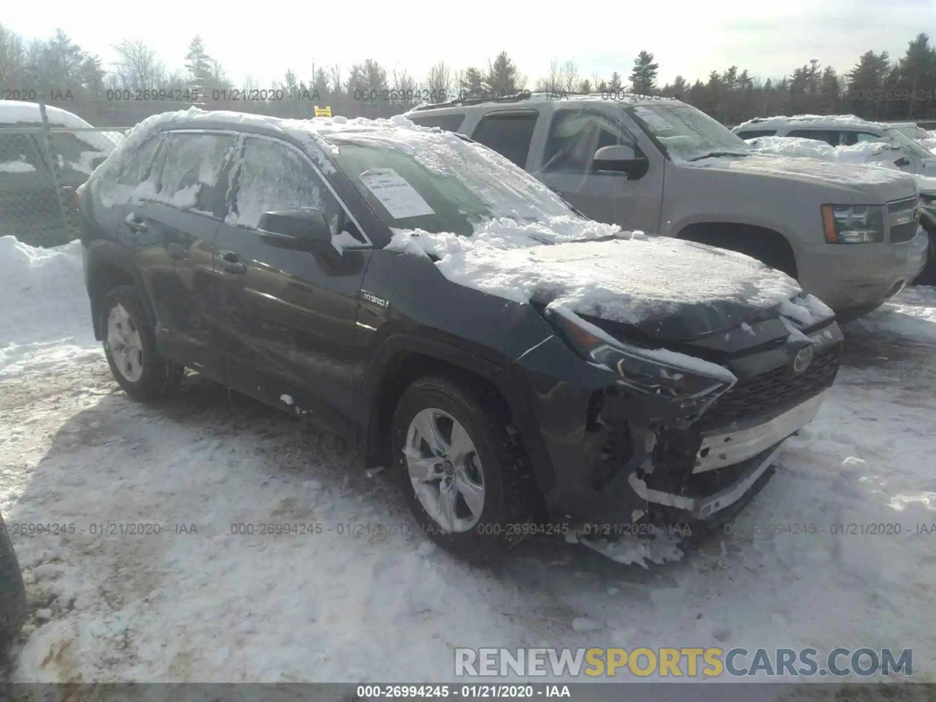 1 Photograph of a damaged car 2T3RWRFV9KW007346 TOYOTA RAV4 2019