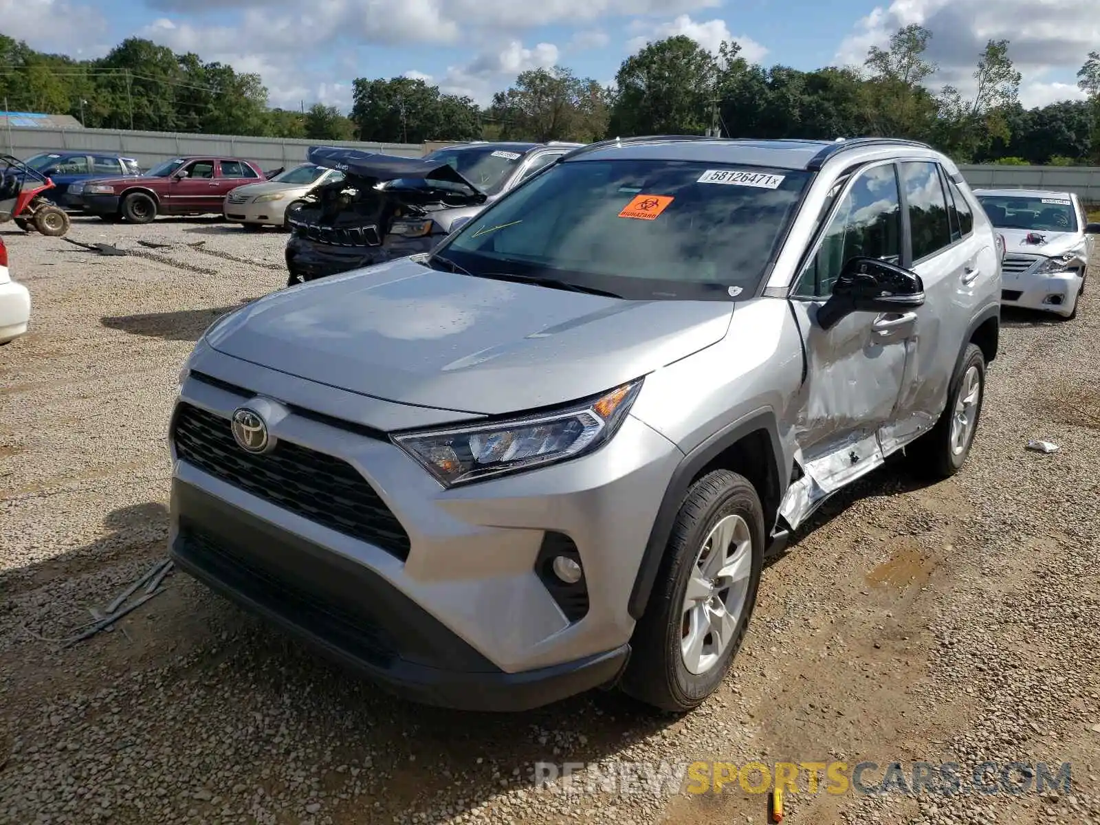 2 Photograph of a damaged car 2T3W1RFV0KW056159 TOYOTA RAV4 2019