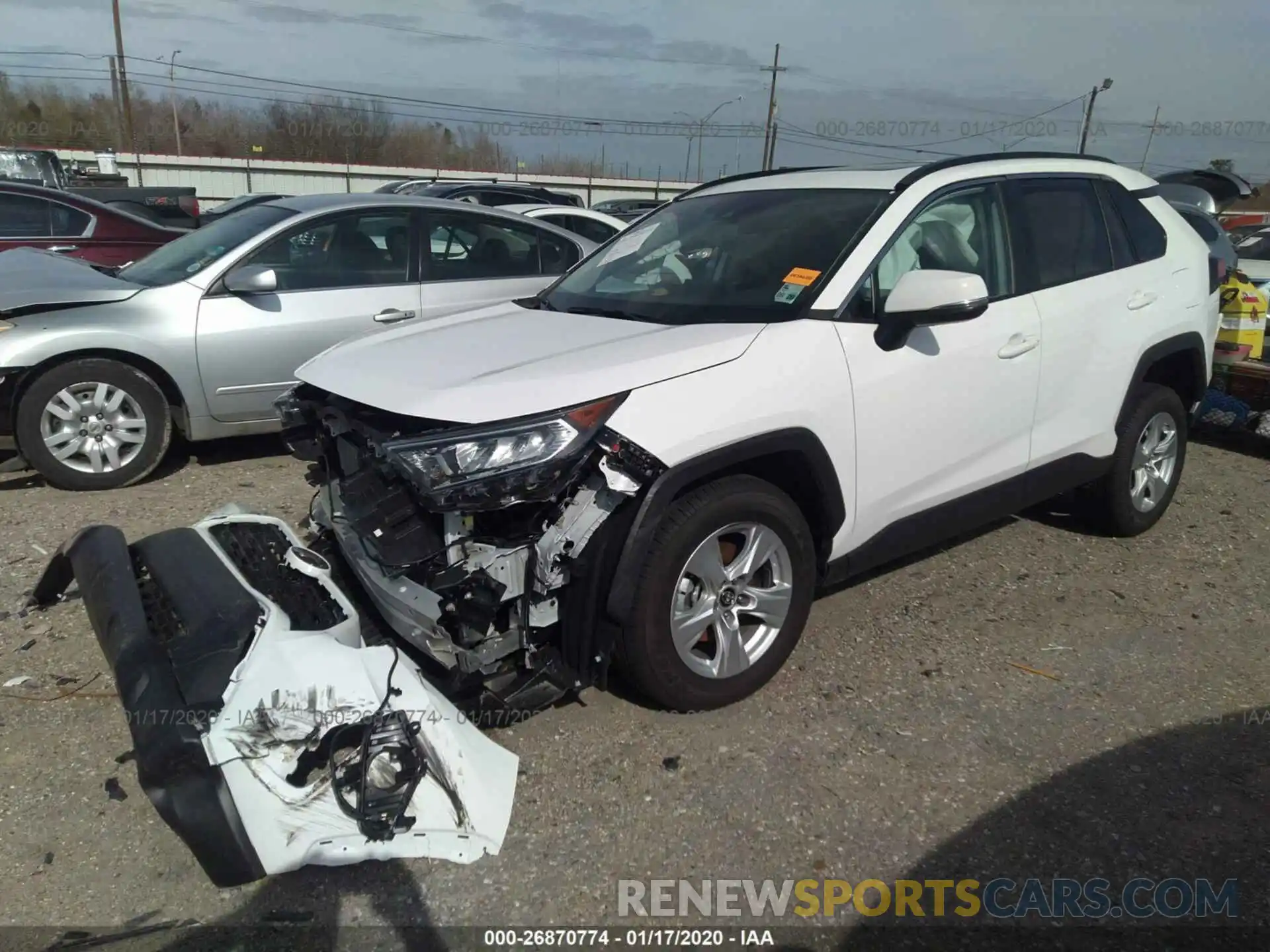 2 Photograph of a damaged car 2T3W1RFV1KC027366 TOYOTA RAV4 2019