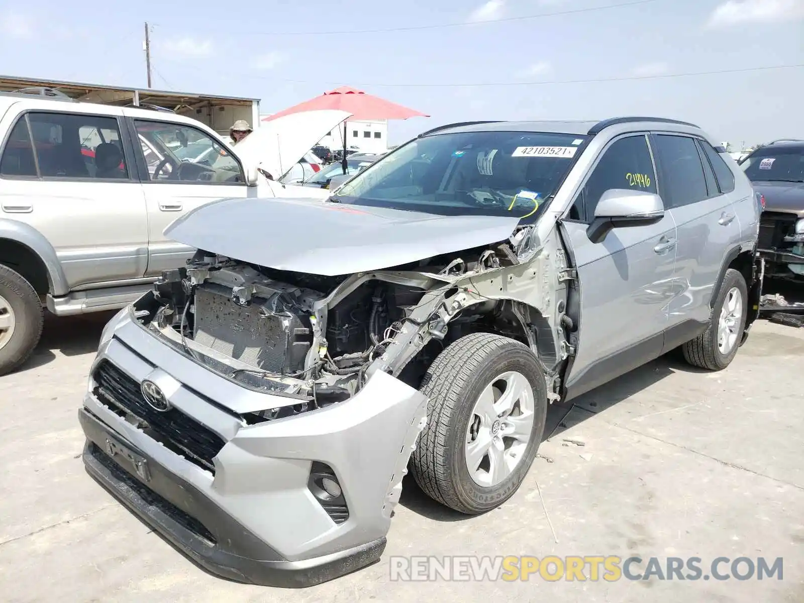 2 Photograph of a damaged car 2T3W1RFV1KW006421 TOYOTA RAV4 2019