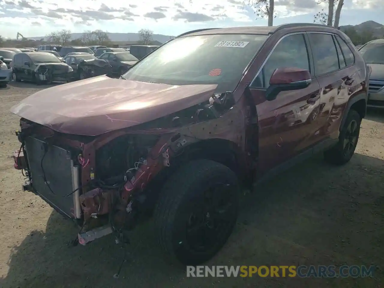 1 Photograph of a damaged car 2T3W1RFV5KW052219 TOYOTA RAV4 2019