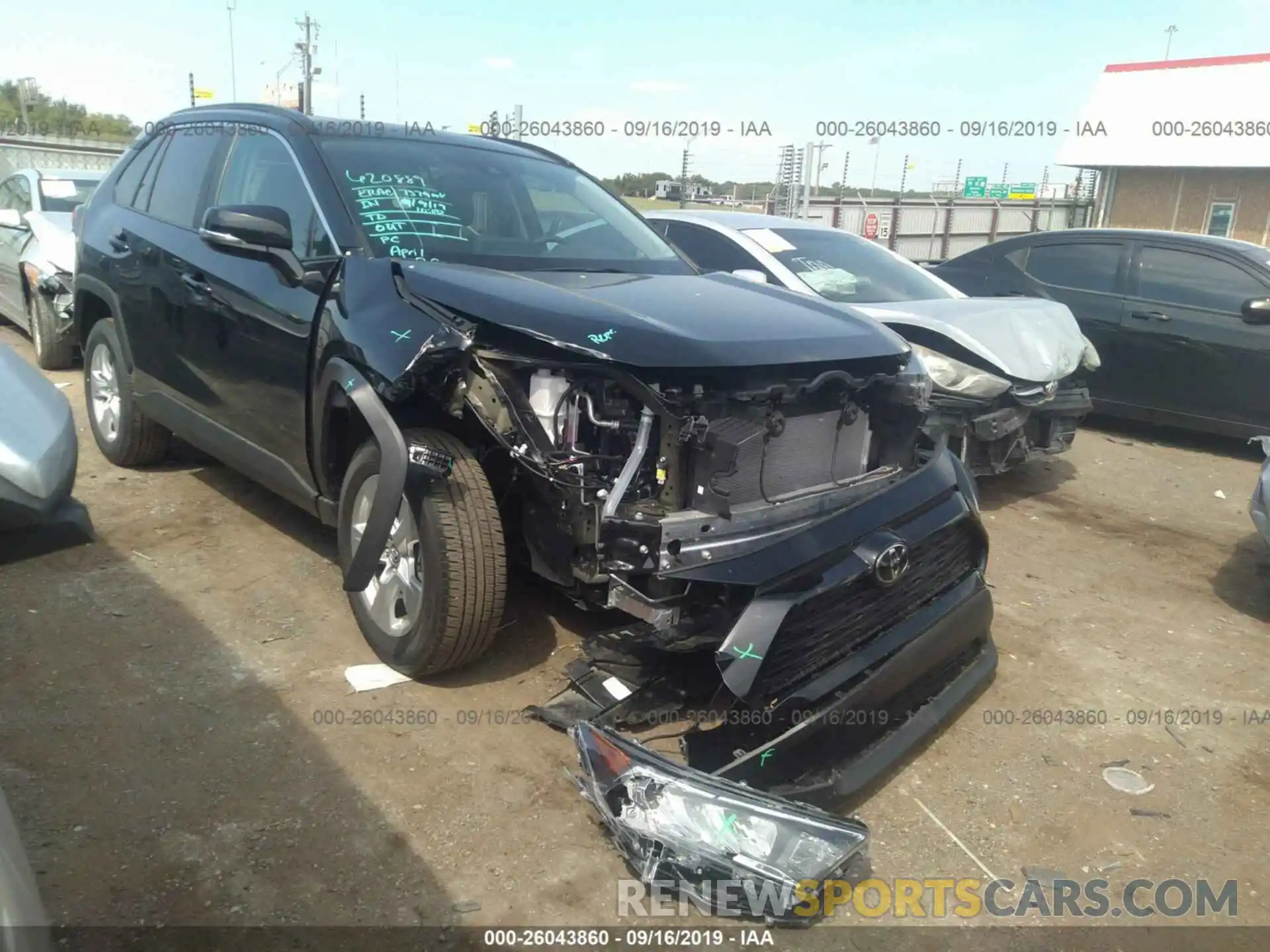 1 Photograph of a damaged car 2T3W1RFV7KC012743 TOYOTA RAV4 2019