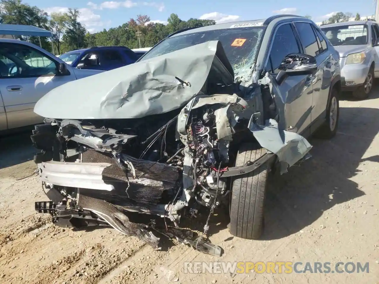 2 Photograph of a damaged car 2T3W1RFV7KC026027 TOYOTA RAV4 2019