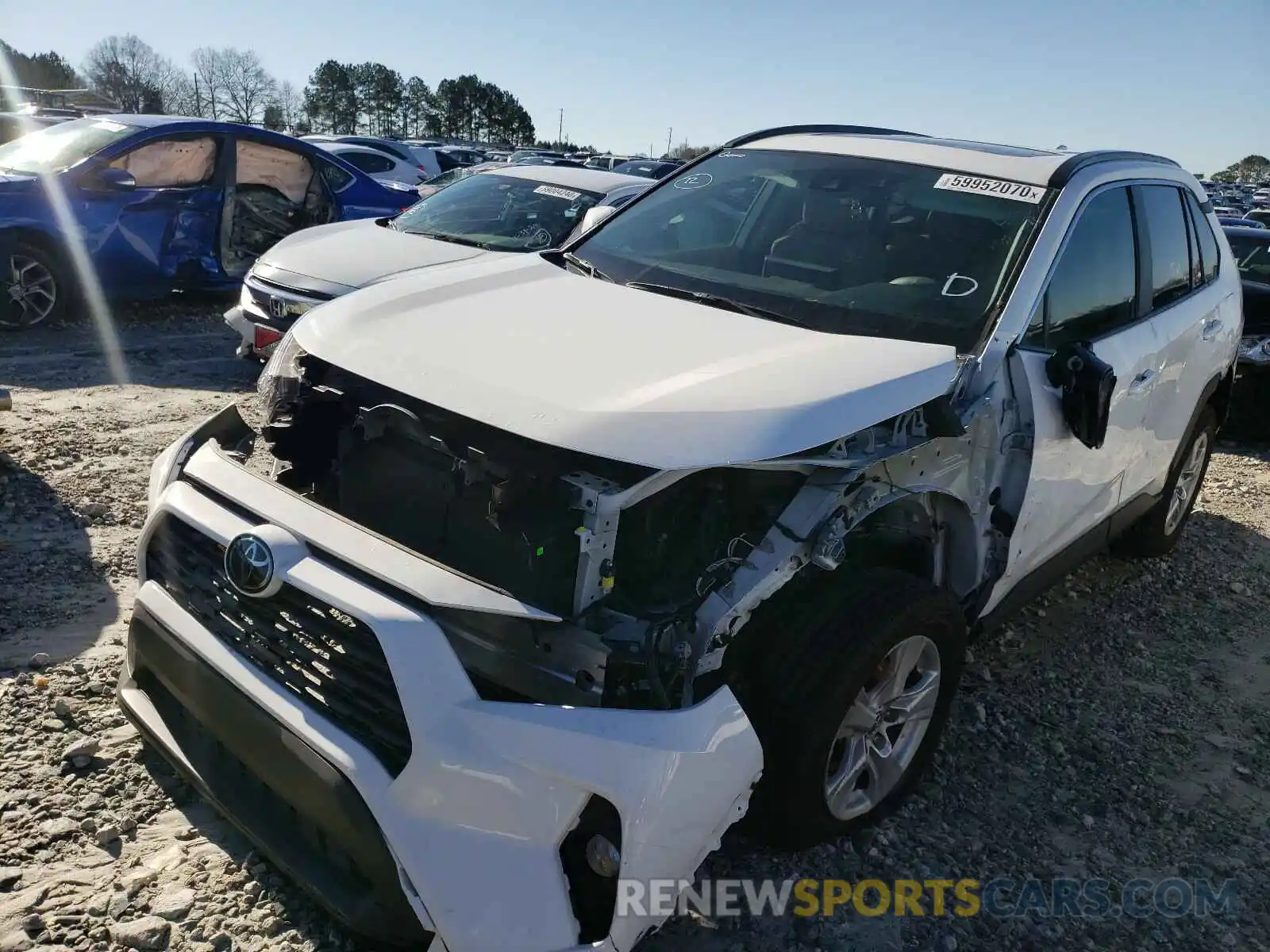 2 Photograph of a damaged car 2T3W1RFV8KW050173 TOYOTA RAV4 2019