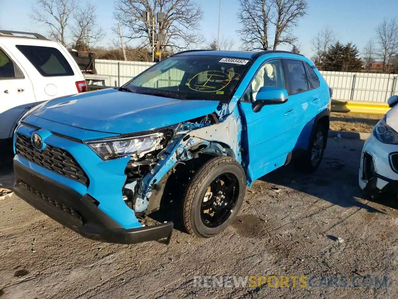 2 Photograph of a damaged car JTMA1RFV6KD009869 TOYOTA RAV4 2019